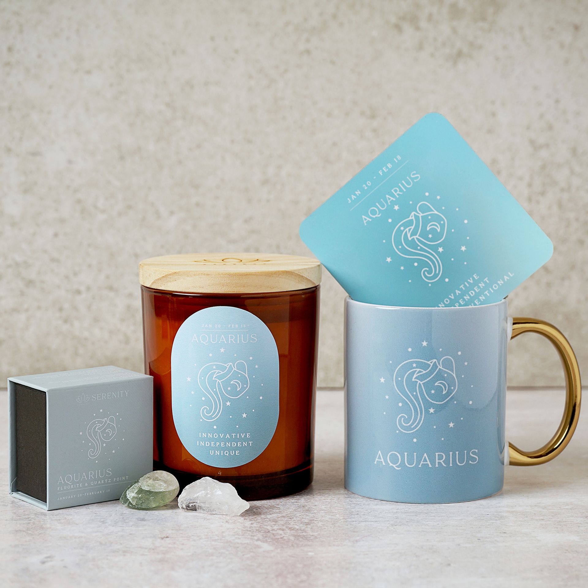 Serenity Zodiac Coaster - Aquarius