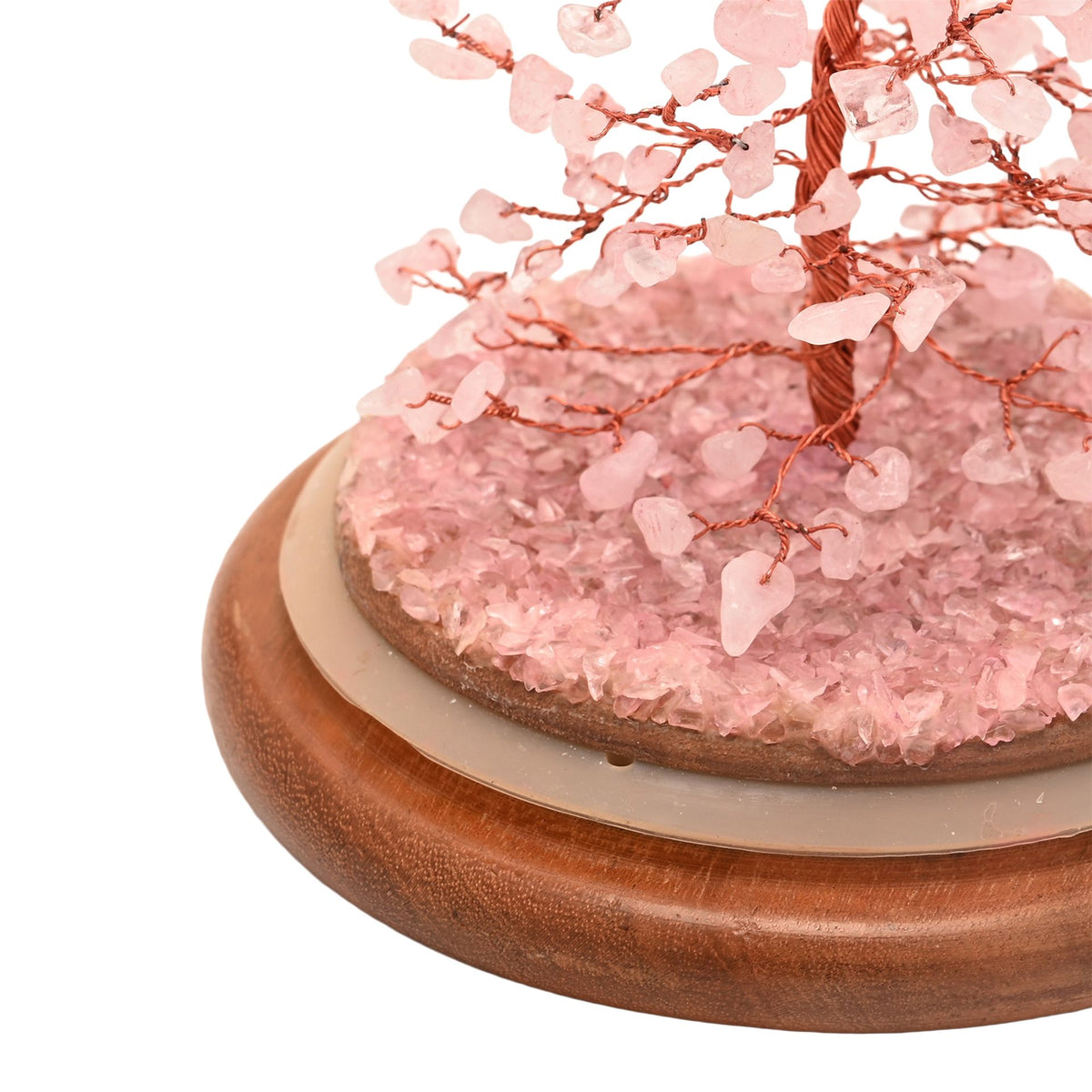 Serenity Gemstone Dome Tree 200 Beads - Rose Quartz