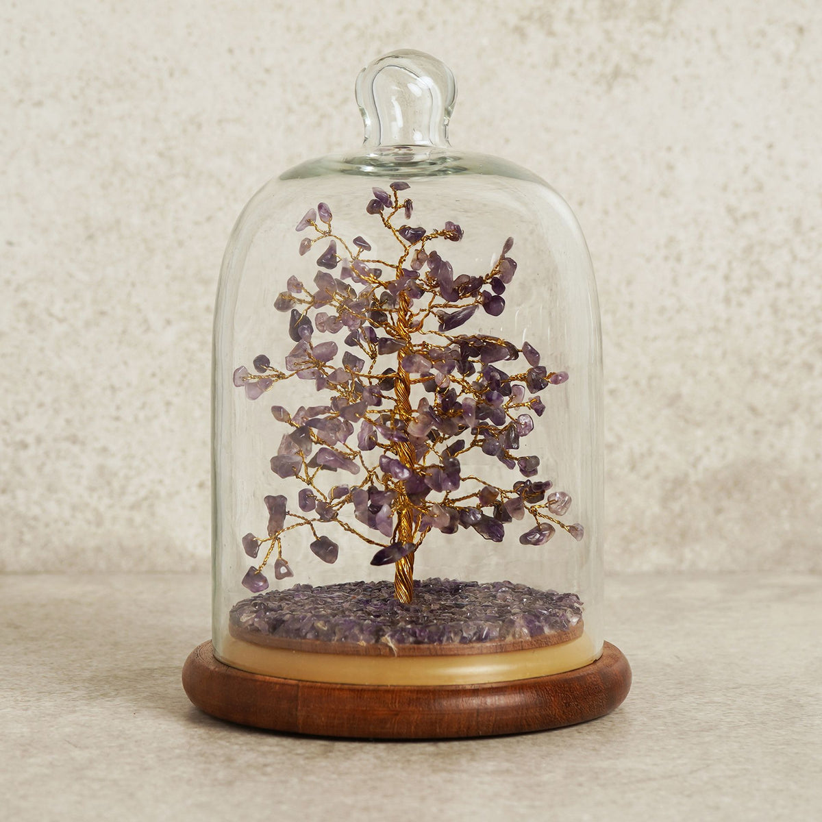 Serenity Gemstone Dome Tree 200 Beads - Amethyst