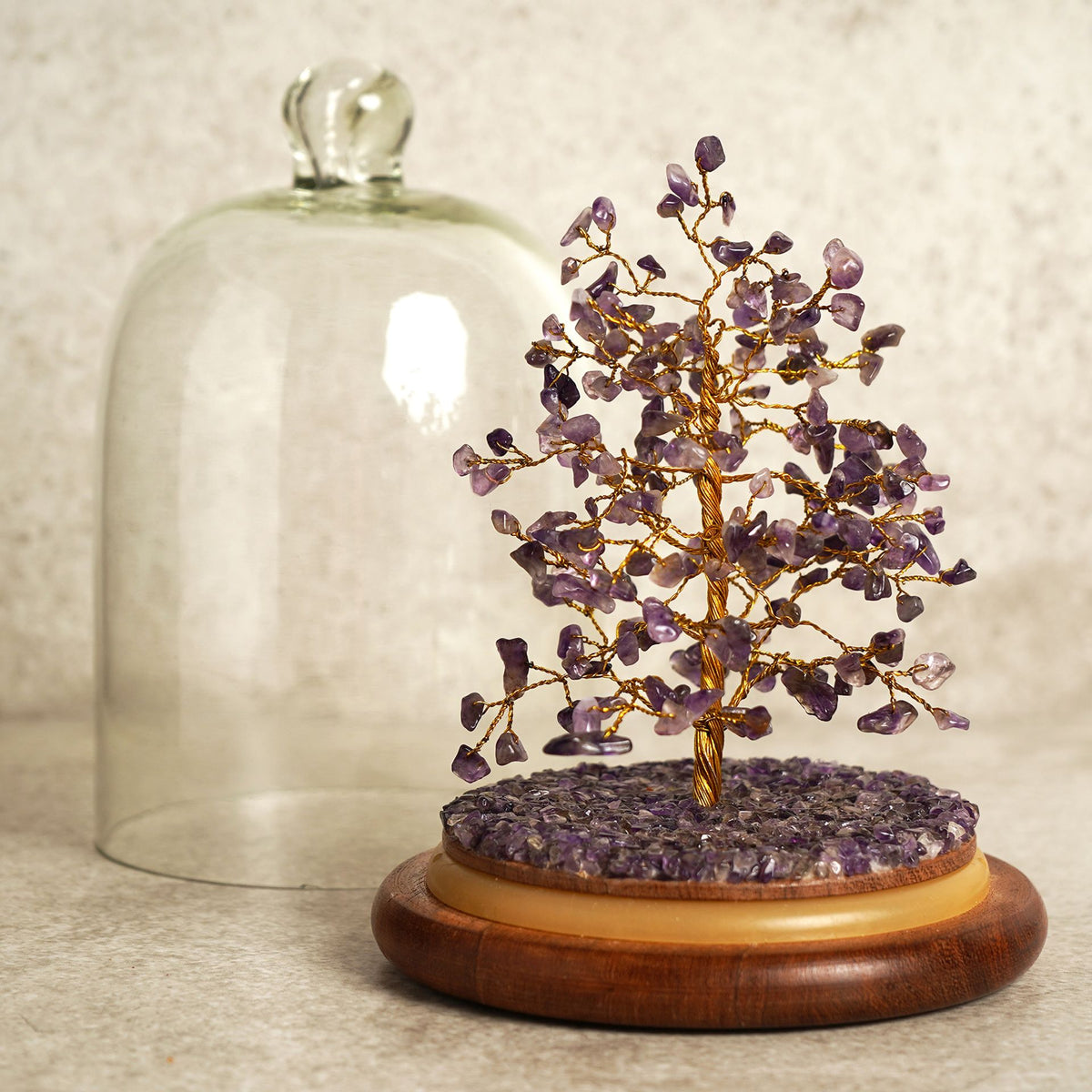 Serenity Gemstone Dome Tree 200 Beads - Amethyst