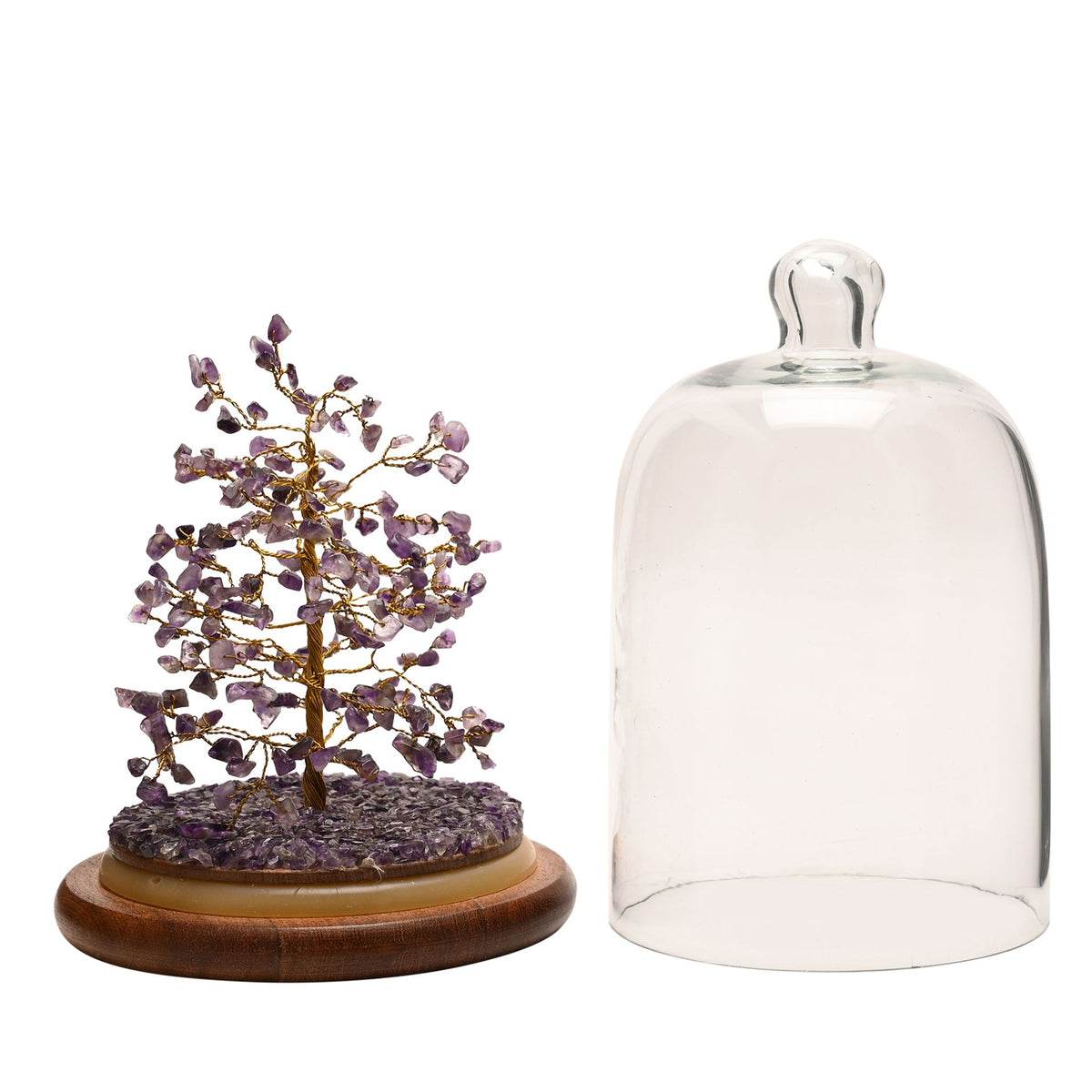 Serenity Gemstone Dome Tree 200 Beads - Amethyst