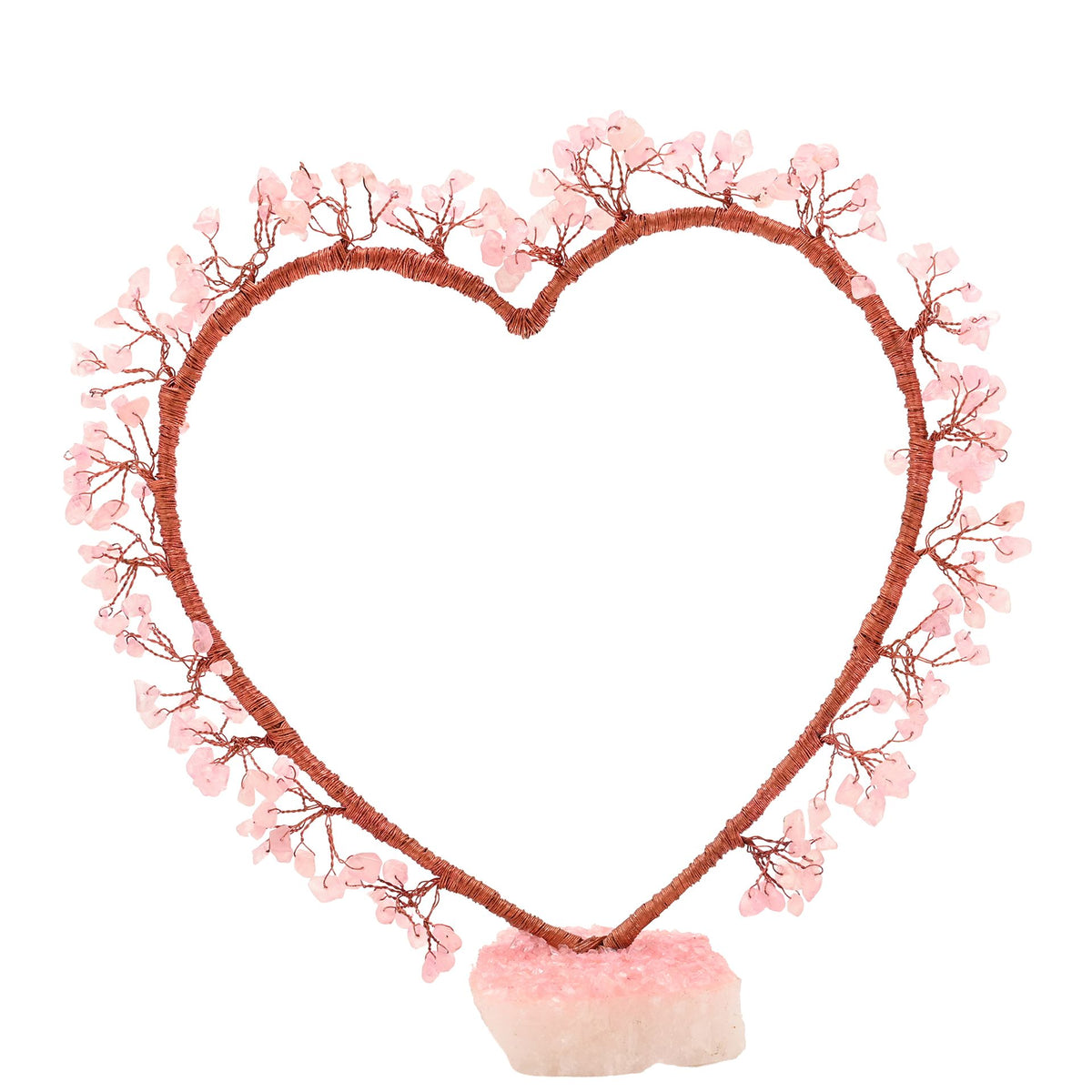 Serenity Rose Quartz Heart Shaped Tree
