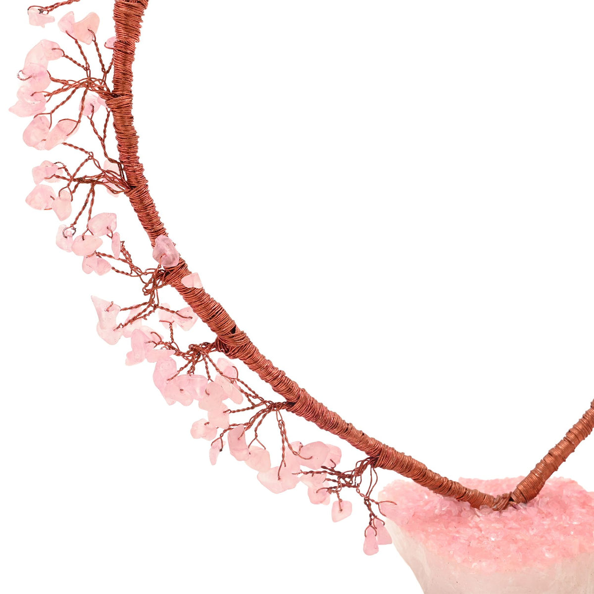 Serenity Rose Quartz Heart Shaped Tree