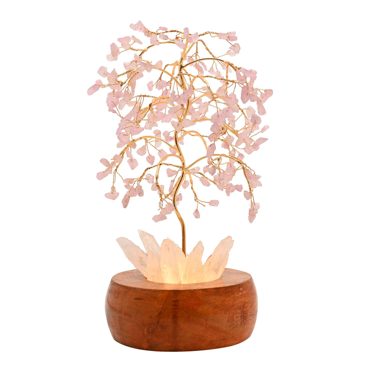 Serenity Rose Quartz LED Glow Tree