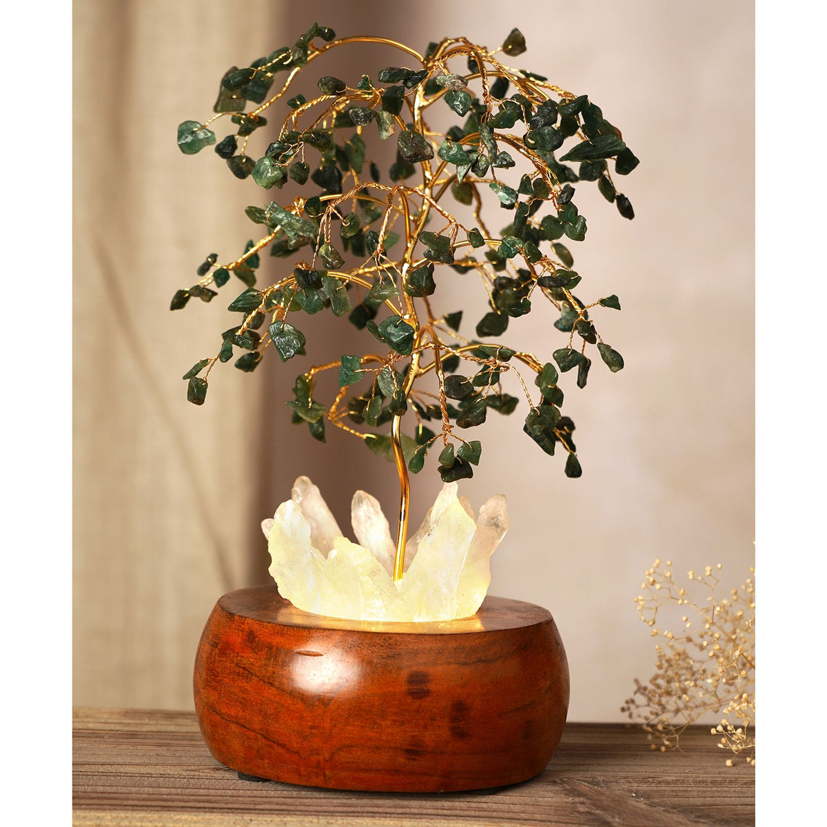 Serenity Aventurine LED Glow Tree