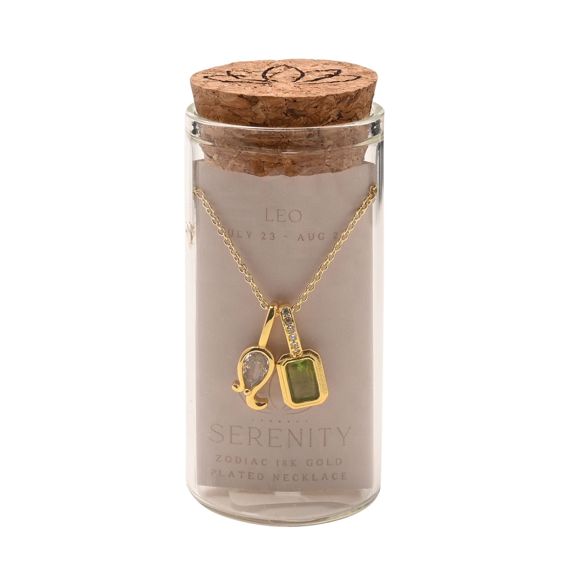 Serenity Zodiac 18k Gold Plated Necklace - Leo