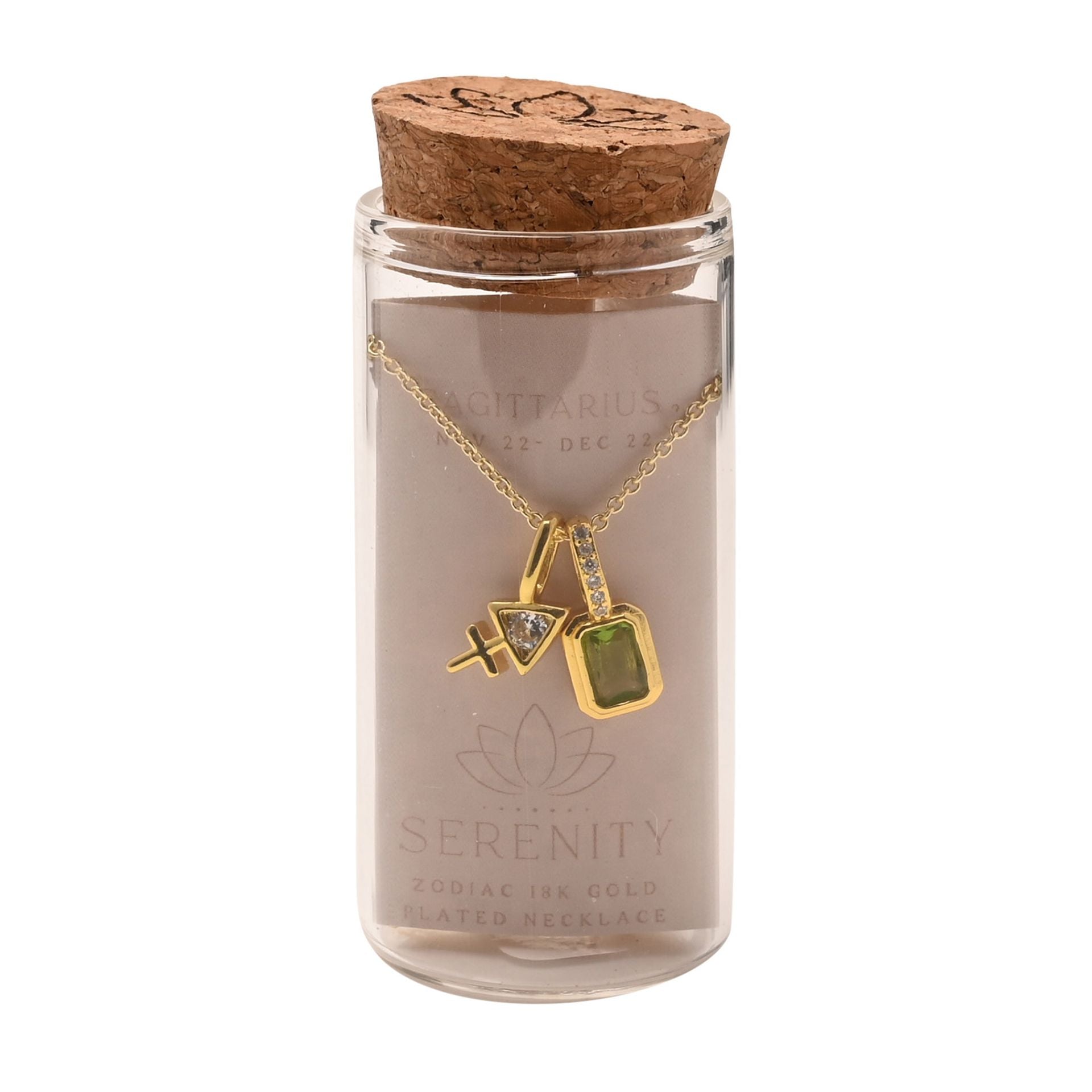 Serenity Zodiac 18k Gold Plated Necklace - Sagittarius
