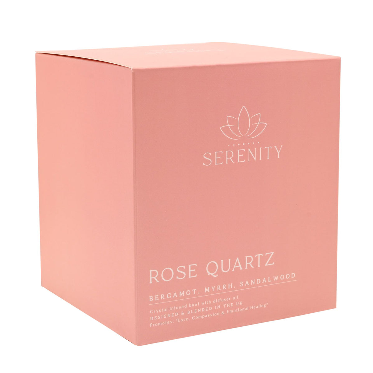 Serenity Rose Quartz Crystal Bowl Diffuser & Oil
