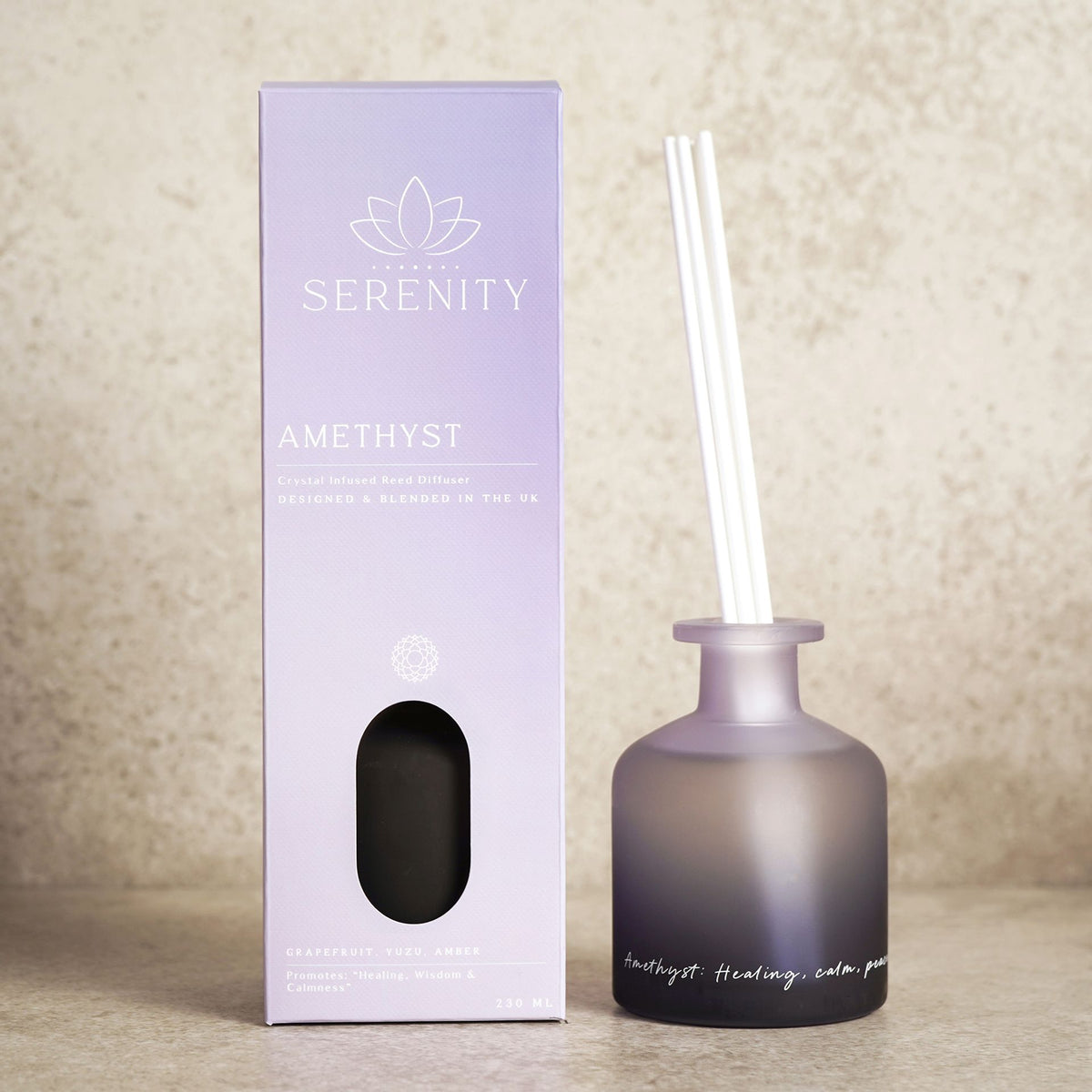 Serenity Amethyst Crystal Infused 230ml Oil Diffuser