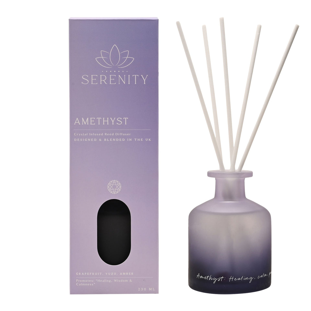 Serenity Amethyst Crystal Infused 230ml Oil Diffuser