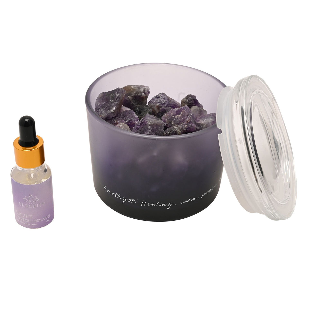 Serenity Amethyst Crystal Bowl Diffuser & Oil