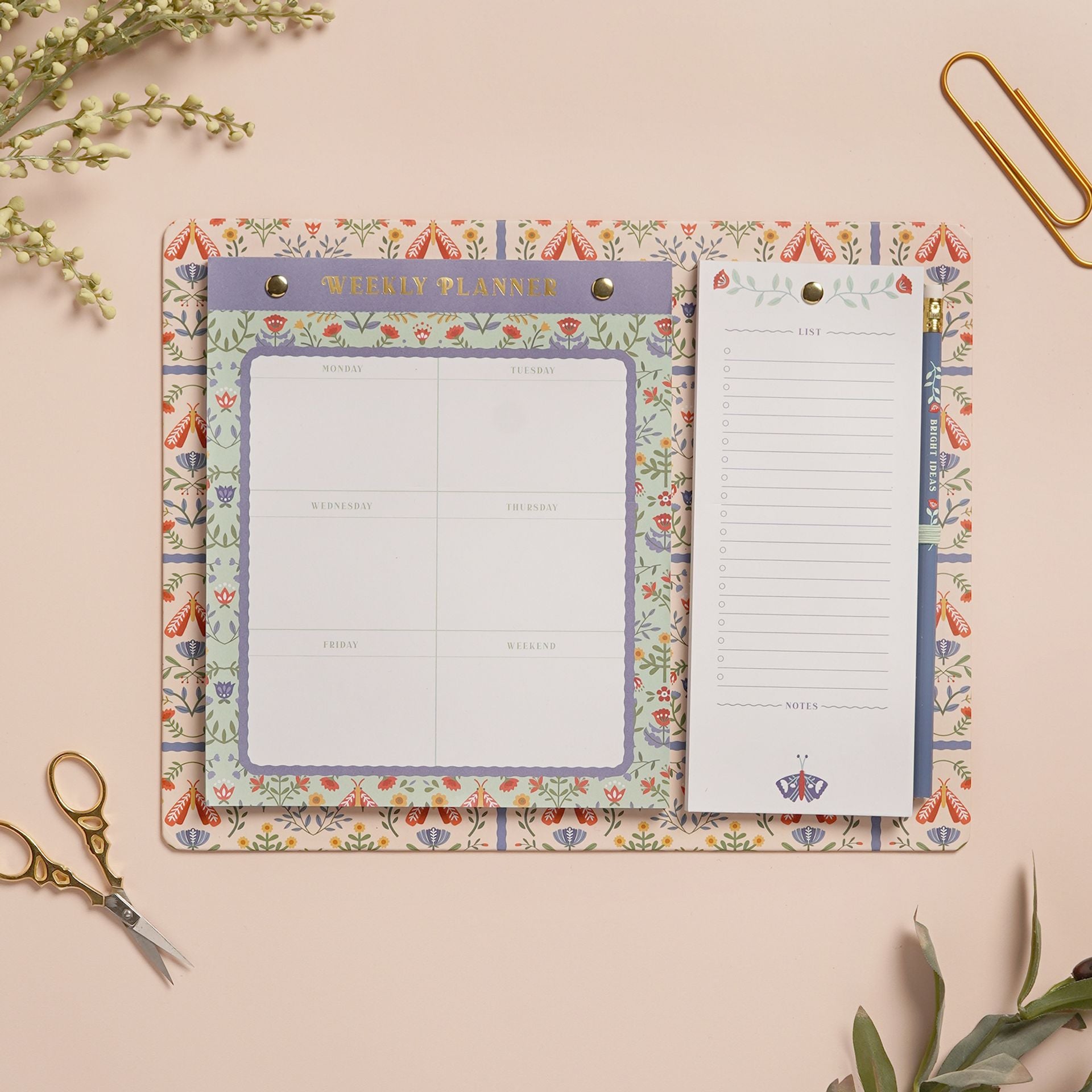 Sophia Lane Floral Weekly Planner & To-Do List