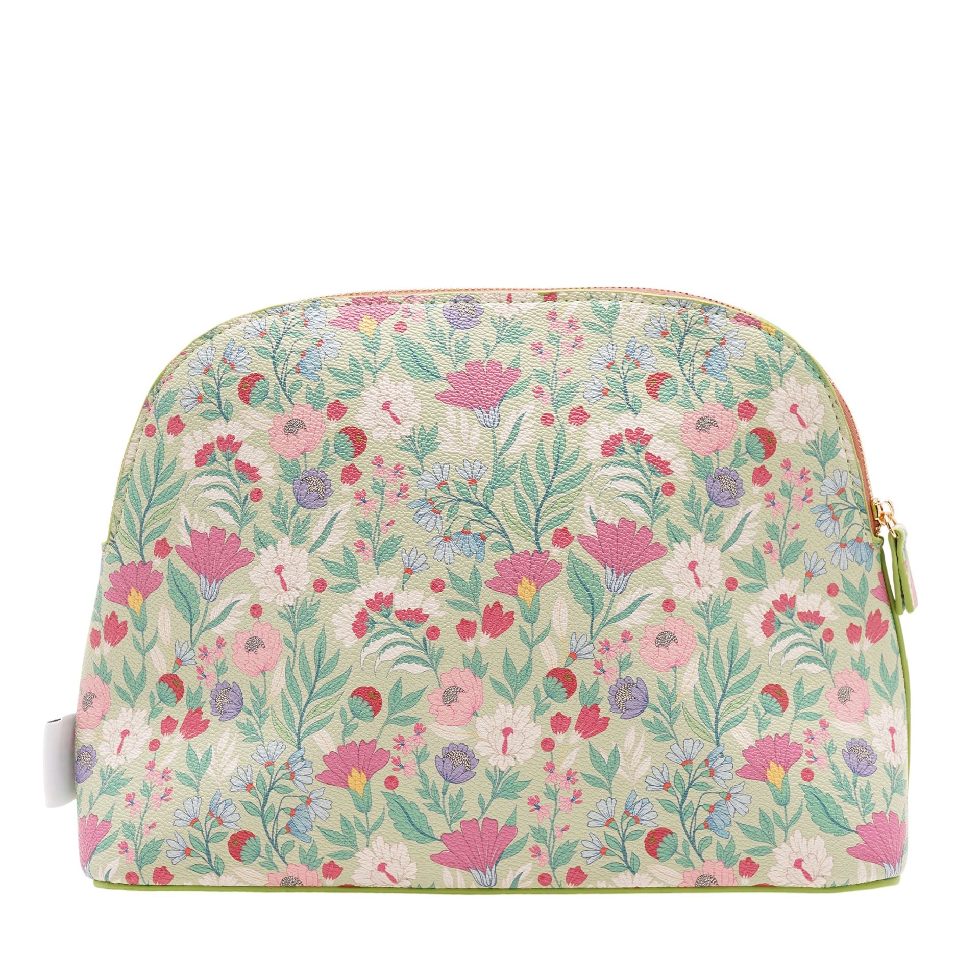 Sophia Lane Large Floral Make-Up Bag - Green