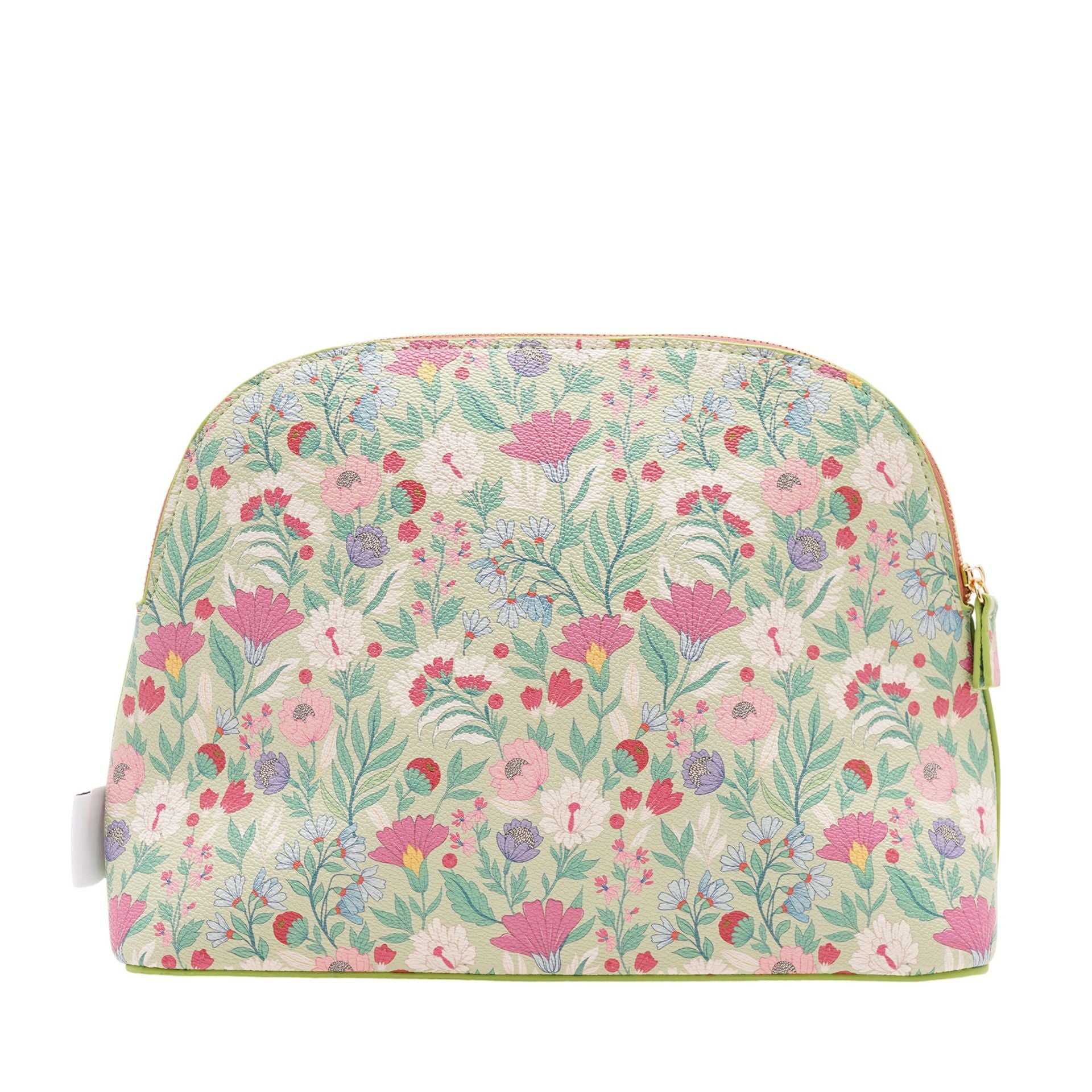 Sophia Lane Large Floral Make-Up Bag - Green