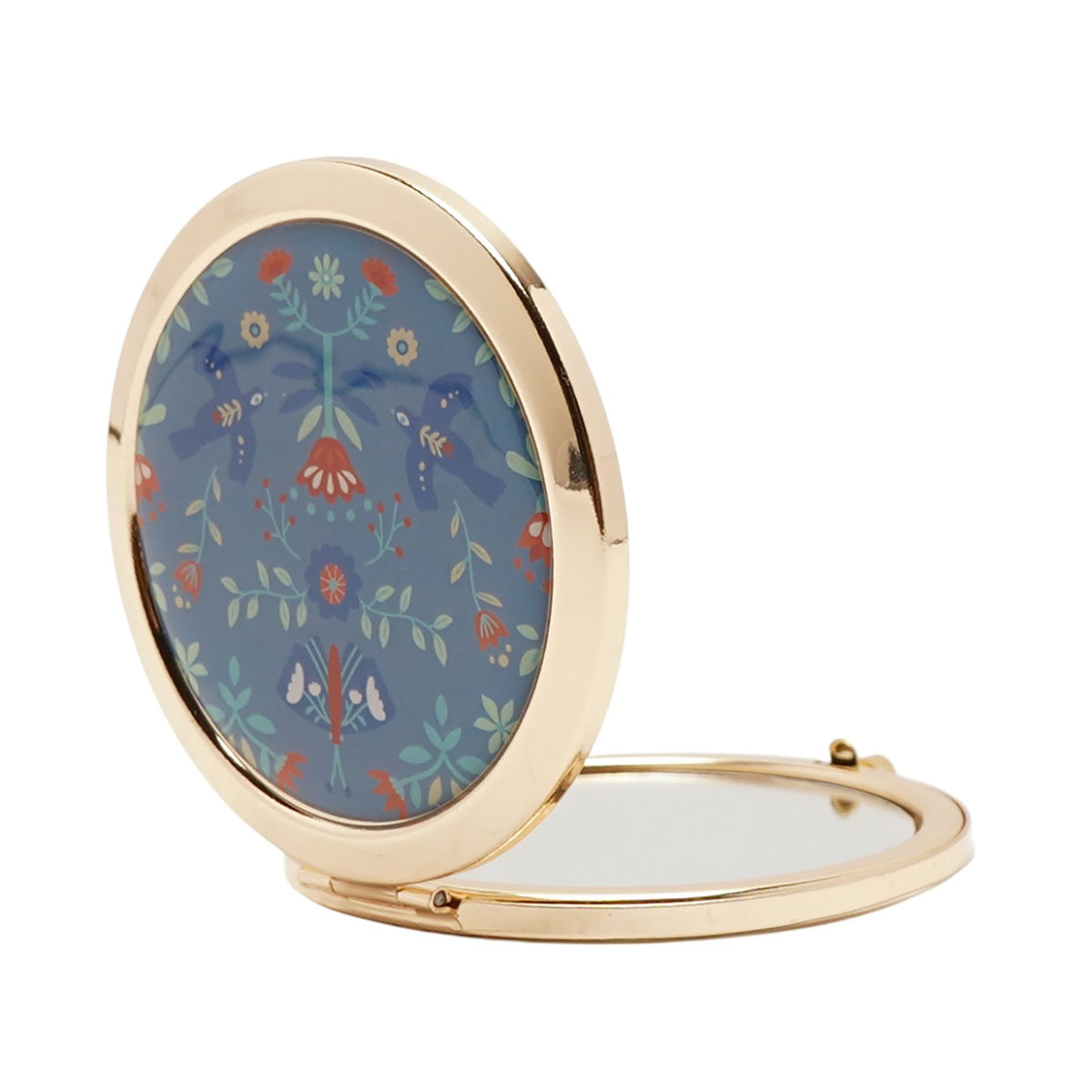 Sophia Lane Floral Compact Mirror - Blue