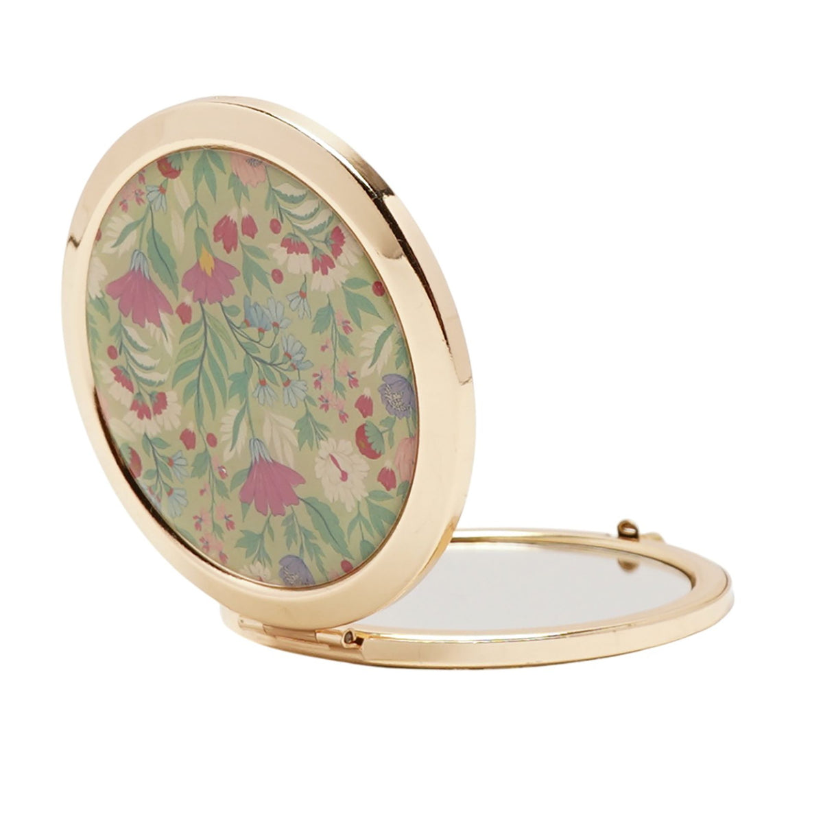 Sophia Lane Floral Compact Mirror - Green
