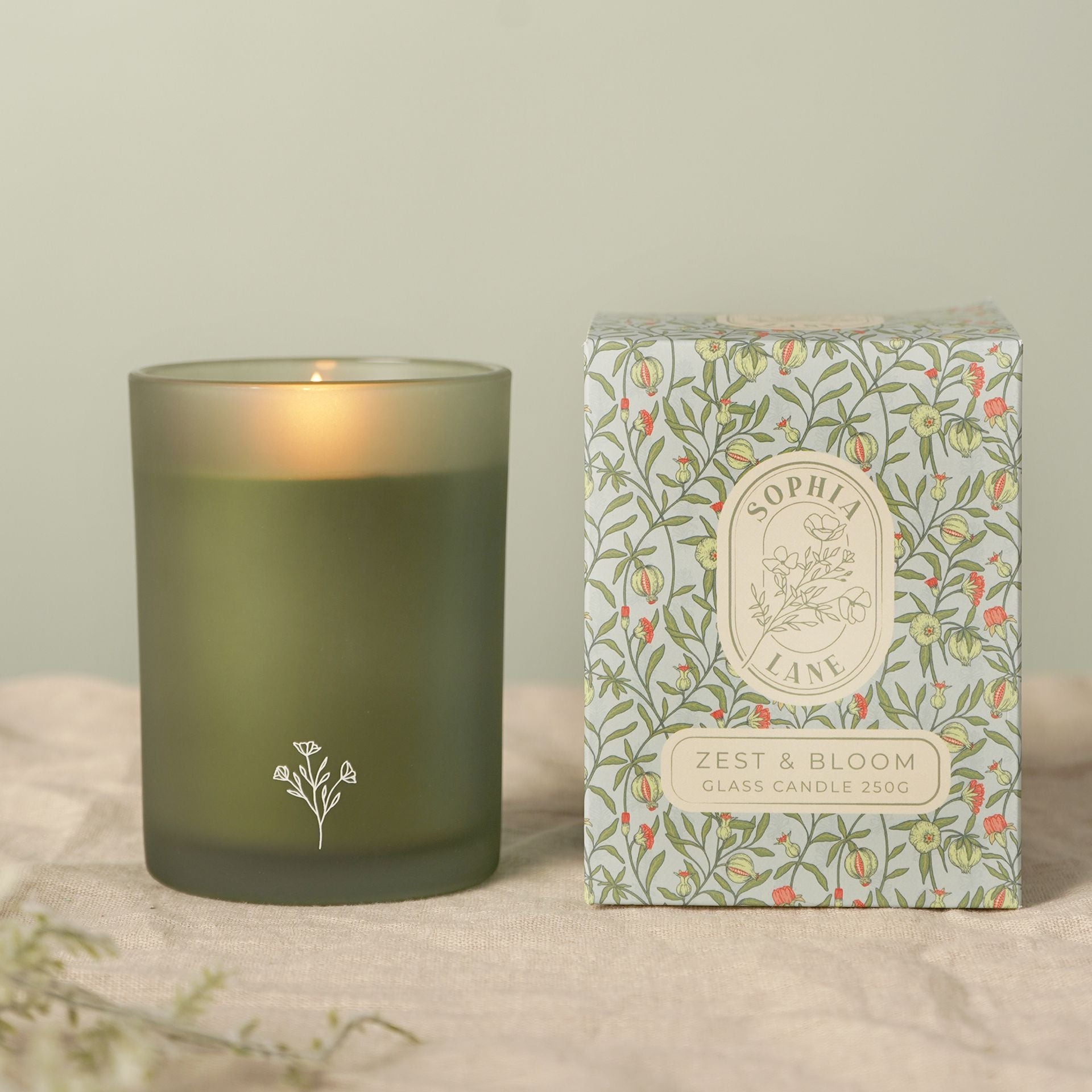 Sophia Lane Zest & Bloom Floral Candle - 250g