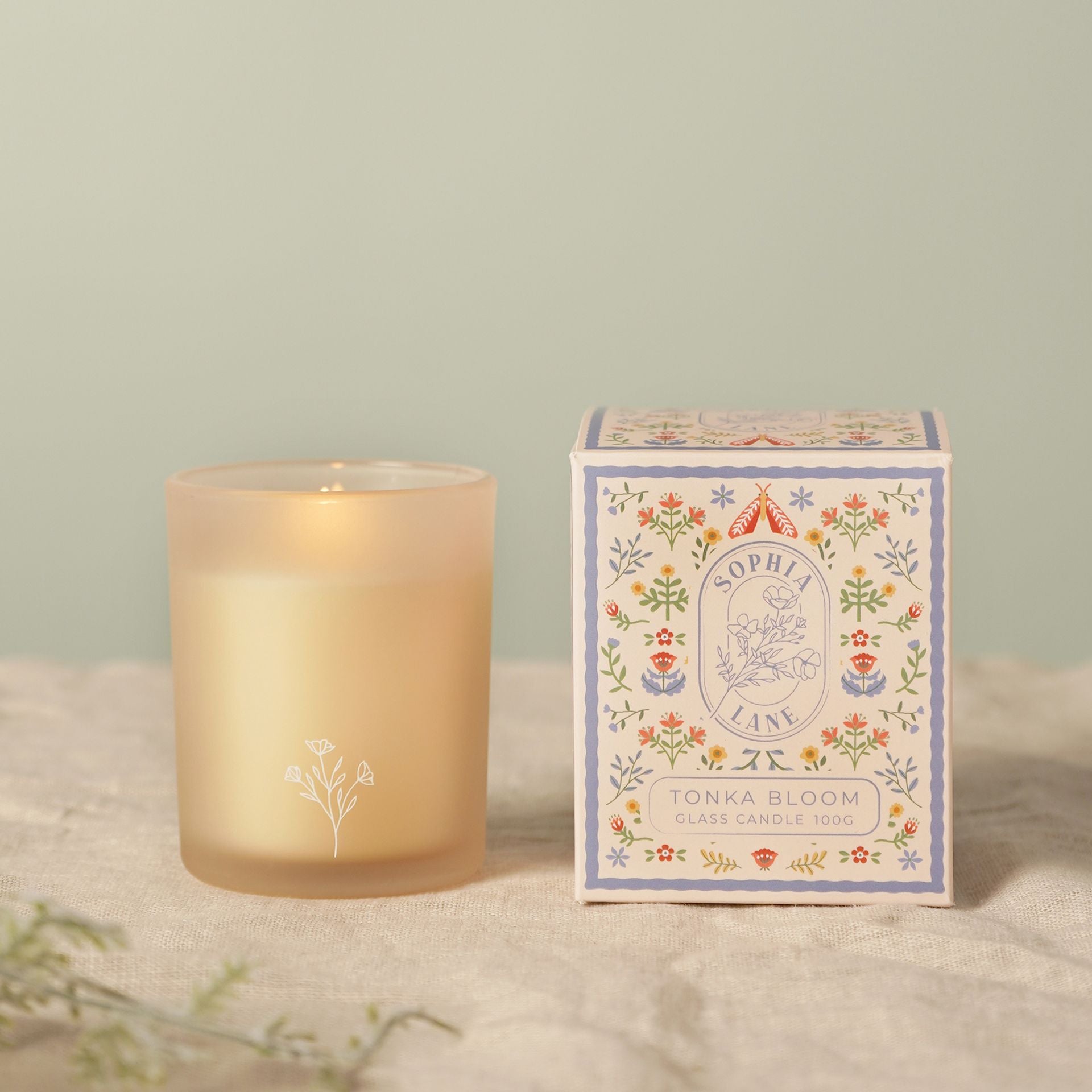 Sophia Lane Tonka Bloom Floral Candle - 100g