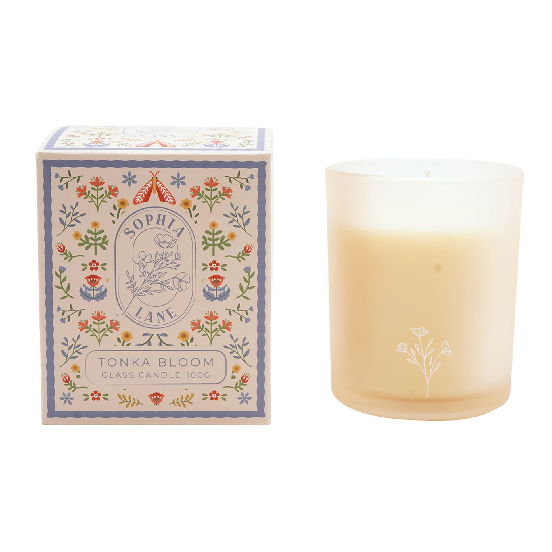 Sophia Lane Tonka Bloom Floral Candle - 100g