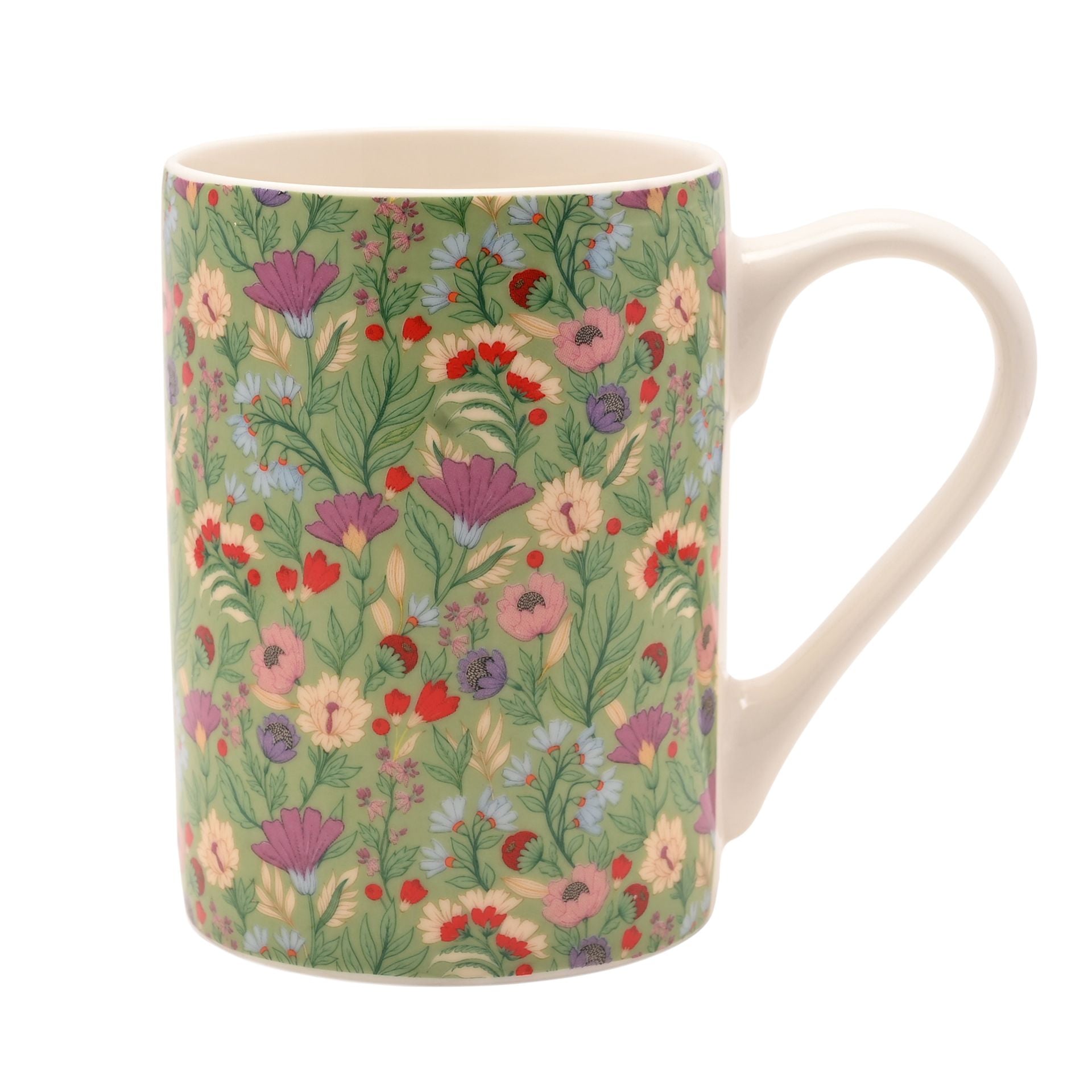 Sophia Lane 10oz Bone China Mug - Green Floral