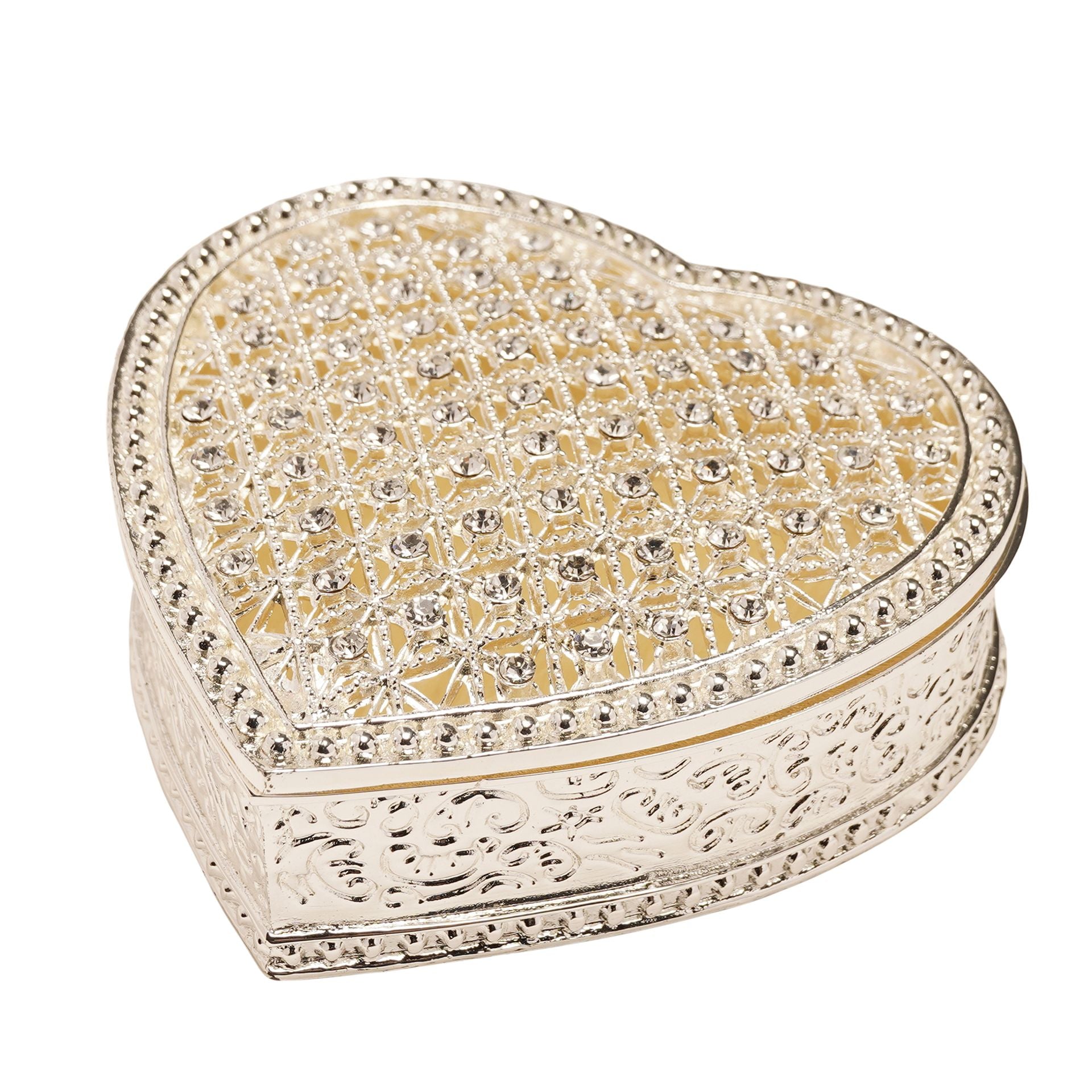 Sophia Heart Crystals Trinket Box