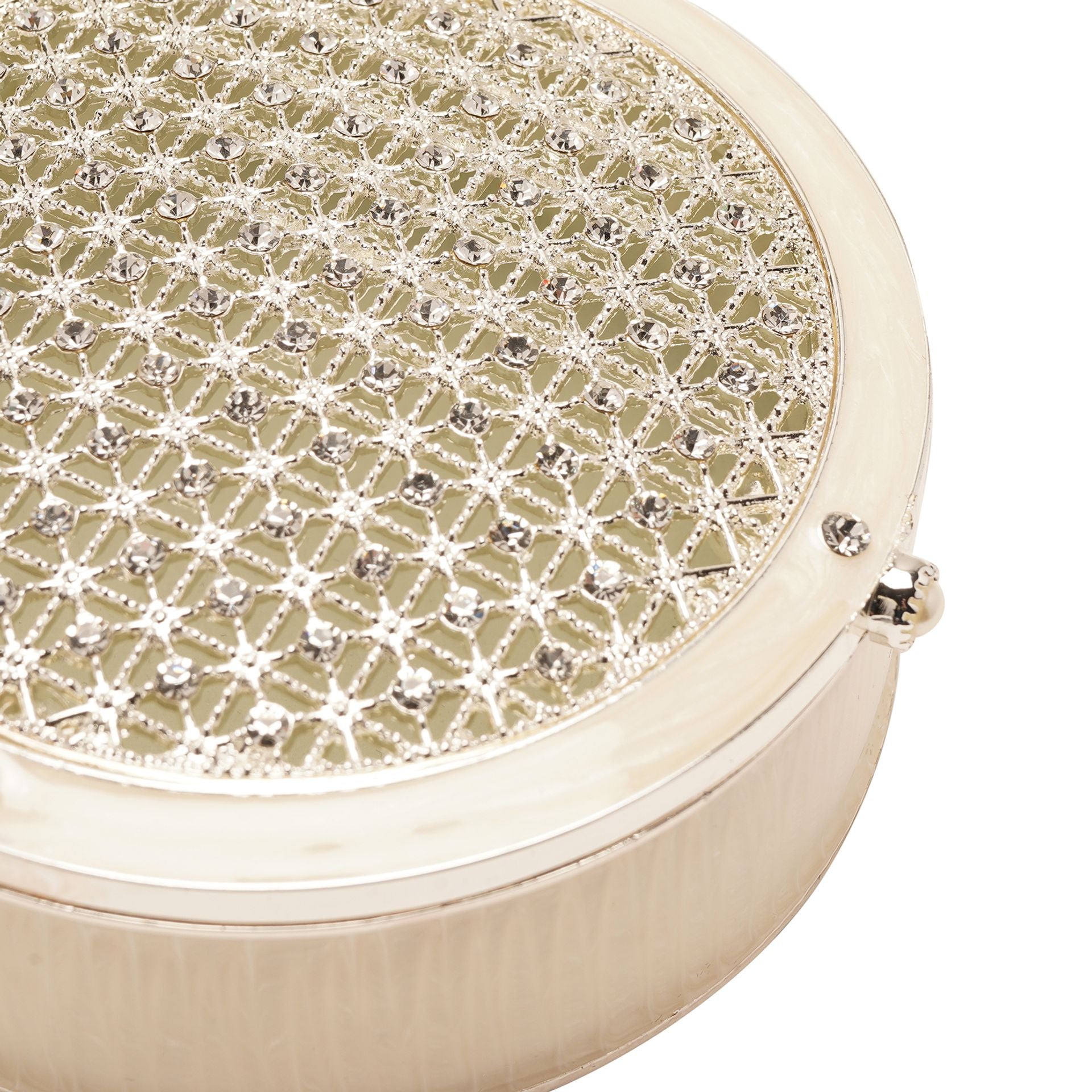 Sophia Round Crystals Trinket Box