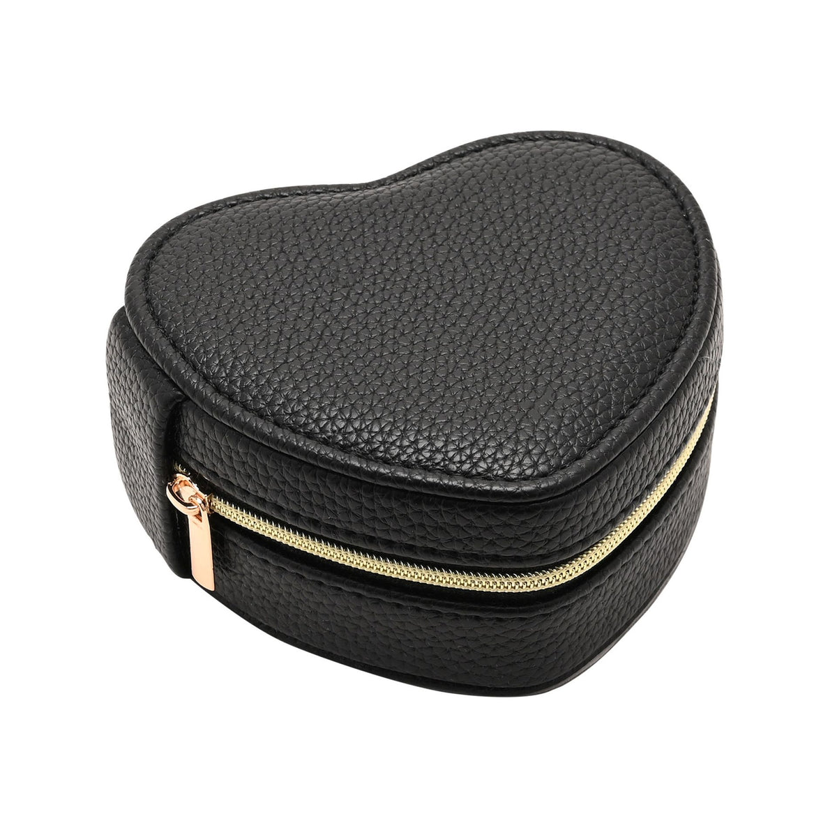 Sophia Heart Shaped Jewellery Box - Black