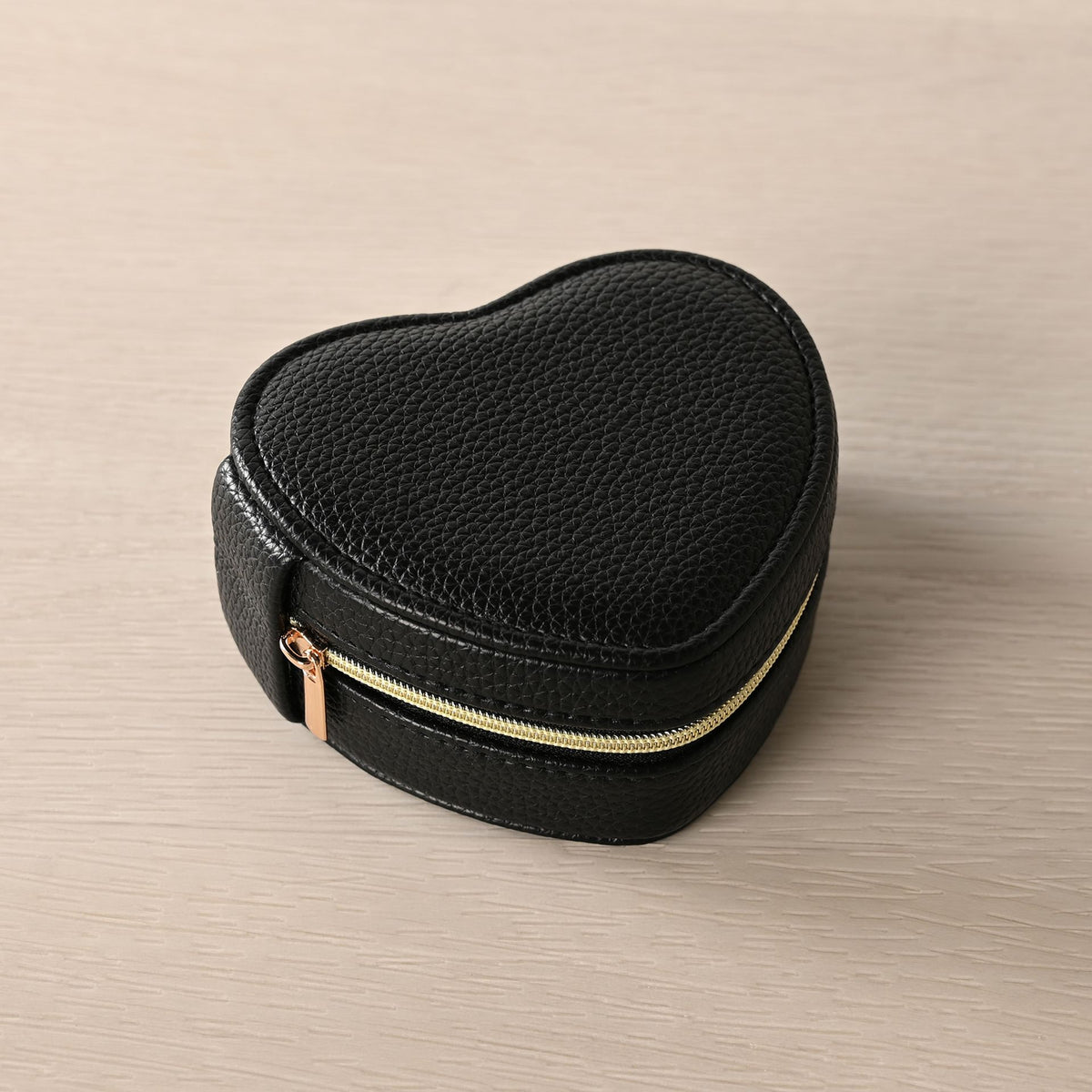 Sophia Heart Shaped Jewellery Box - Black