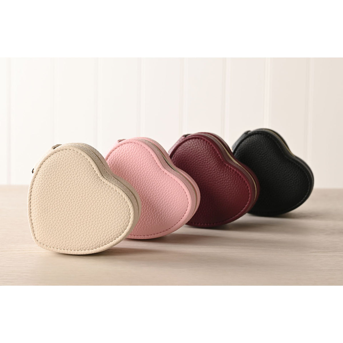 Sophia Heart Shaped Jewellery Box - Black