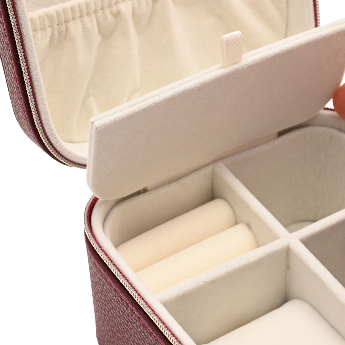 Sophia Jewellery/Watch Box - Burgundy