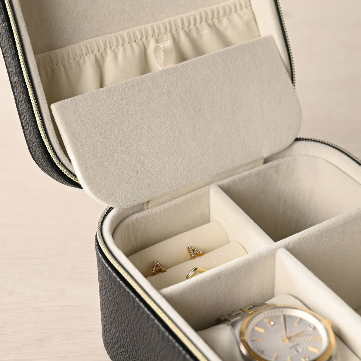 Sophia Jewellery/Watch Box - Black