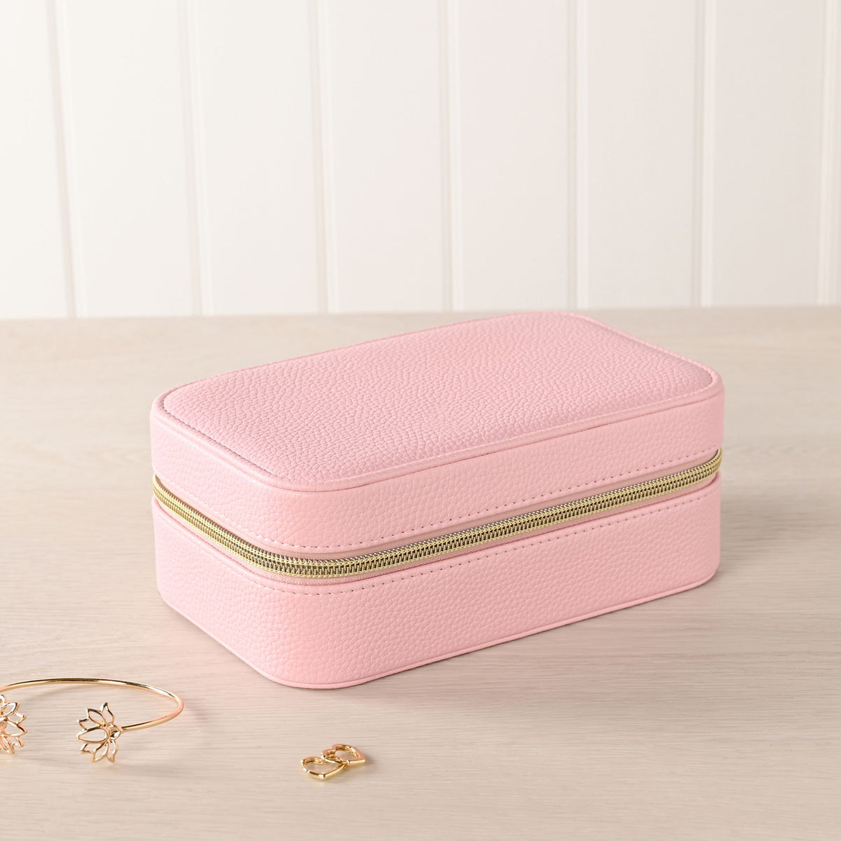 Sophia Jewellery Box with Mirror Medium - Pink
