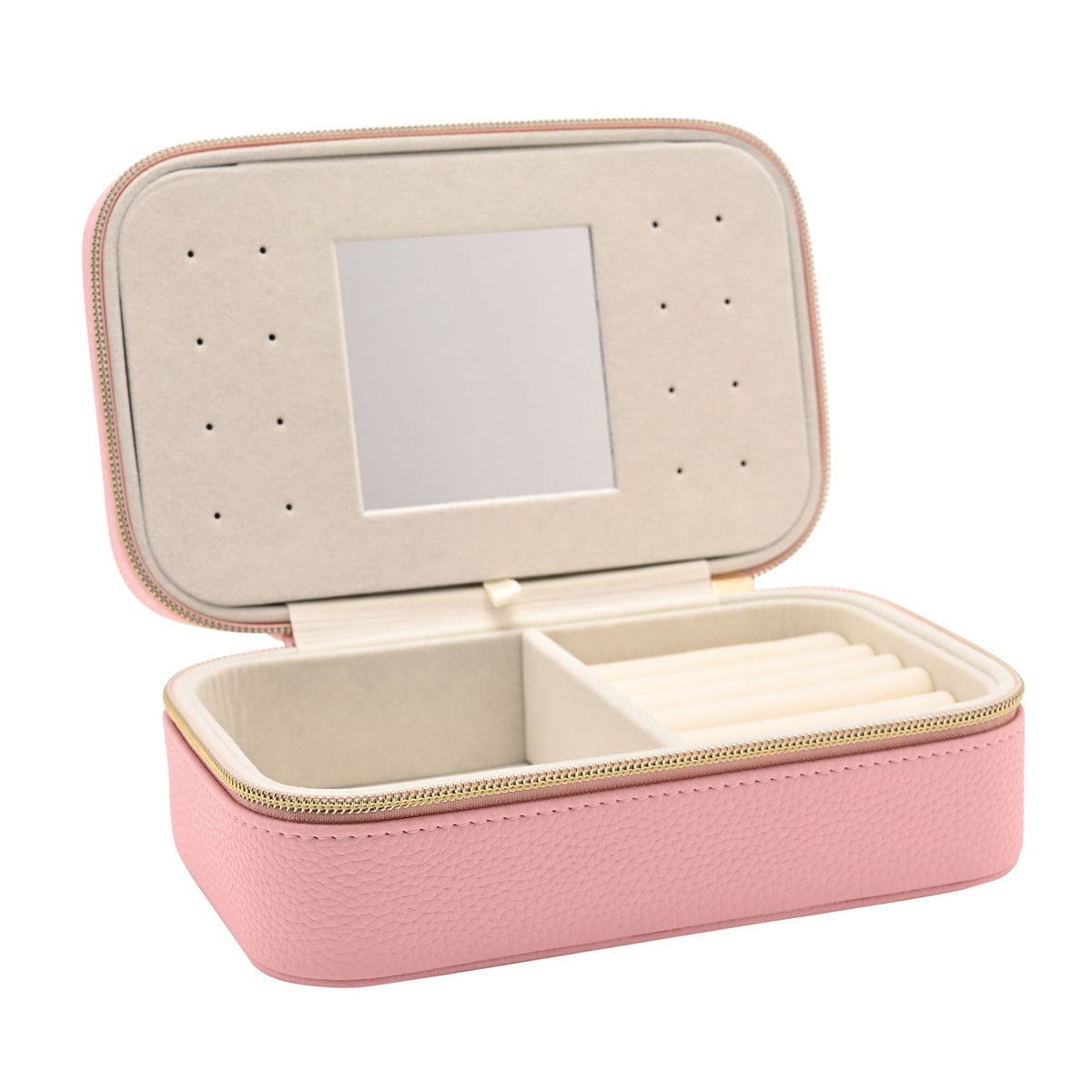 Sophia Jewellery Box with Mirror Medium - Pink