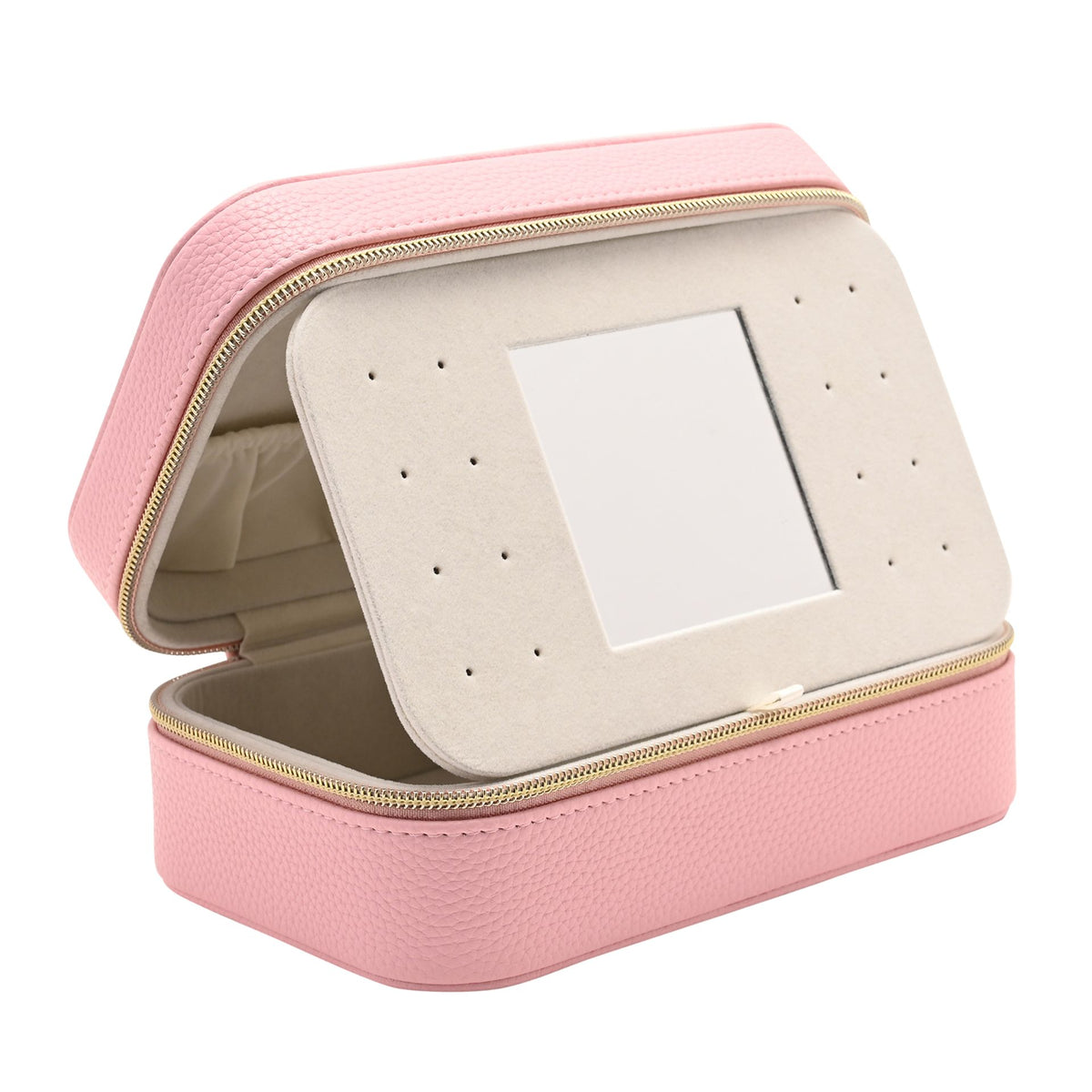 Sophia Jewellery Box with Mirror Medium - Pink