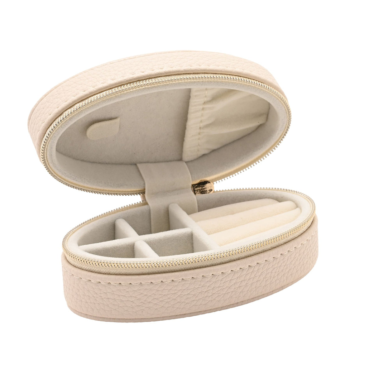 Sophia Mini Oval Jewellery Box - Cream