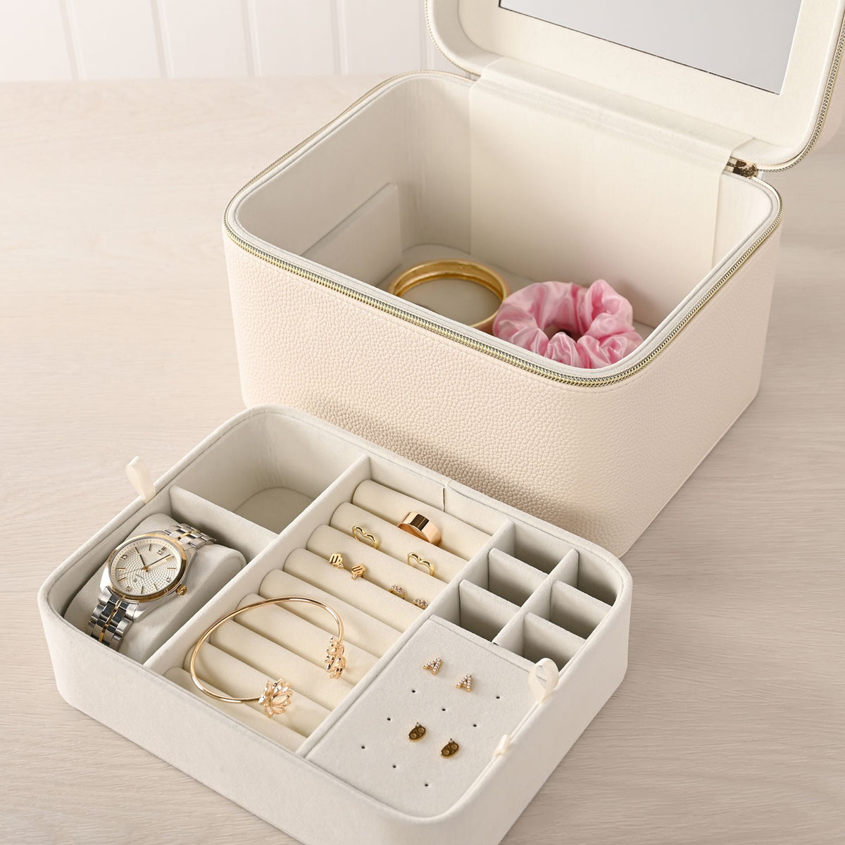 Sophia Jewellery Box Large  - Cream
