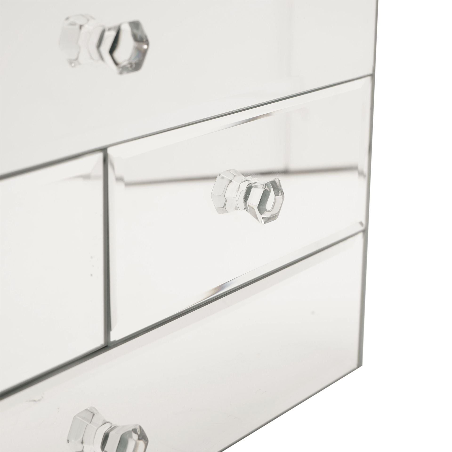 Sophia 4 Drawer Mirror Glass Jewellery Box