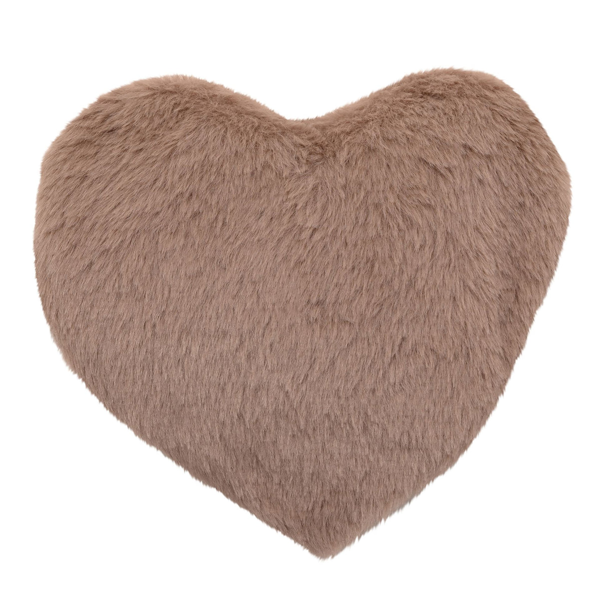 Sophia Layers Soft Faux Fur Heart Shaped Lavender Wheat Bag - Taupe