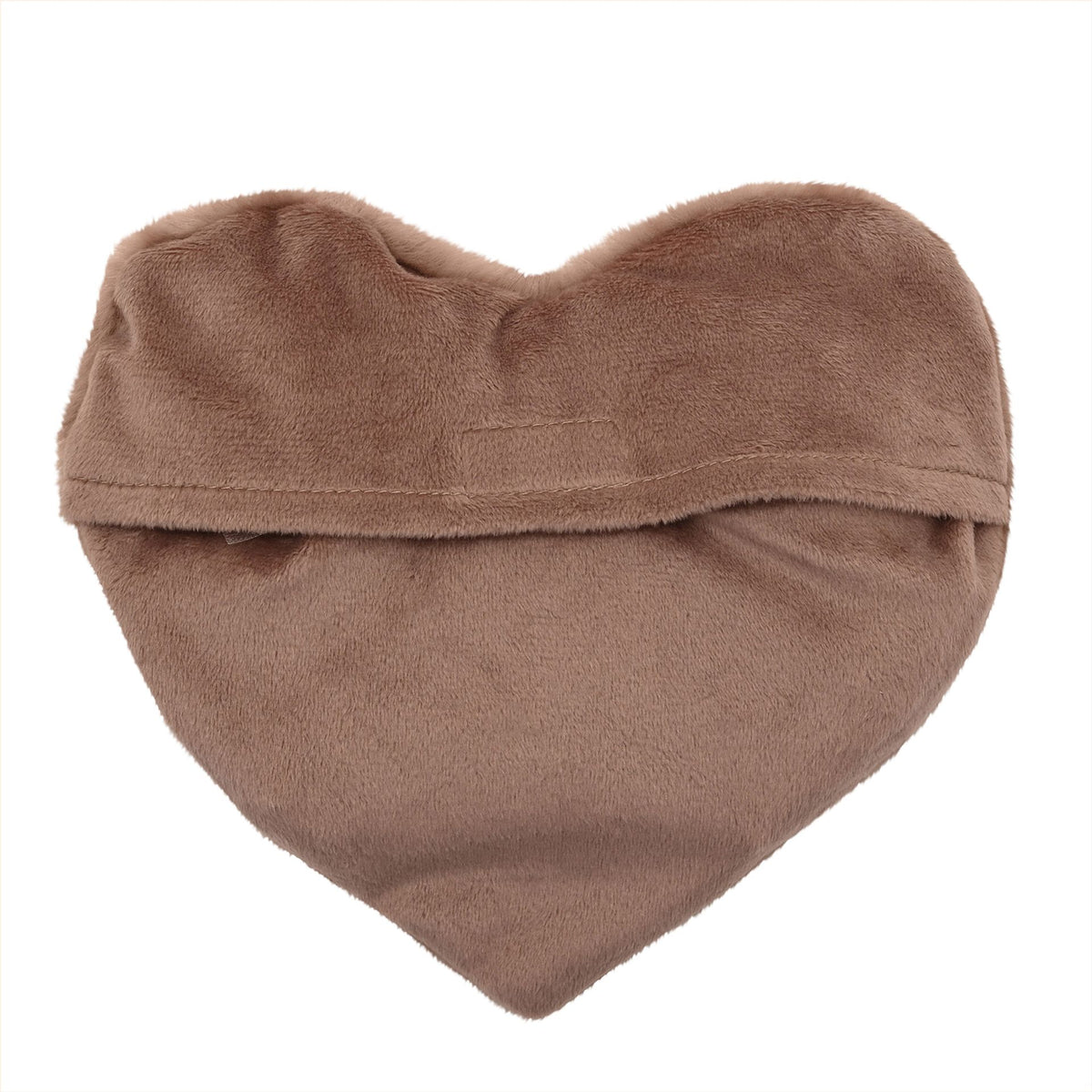 Sophia Layers Soft Faux Fur Heart Shaped Lavender Wheat Bag - Taupe
