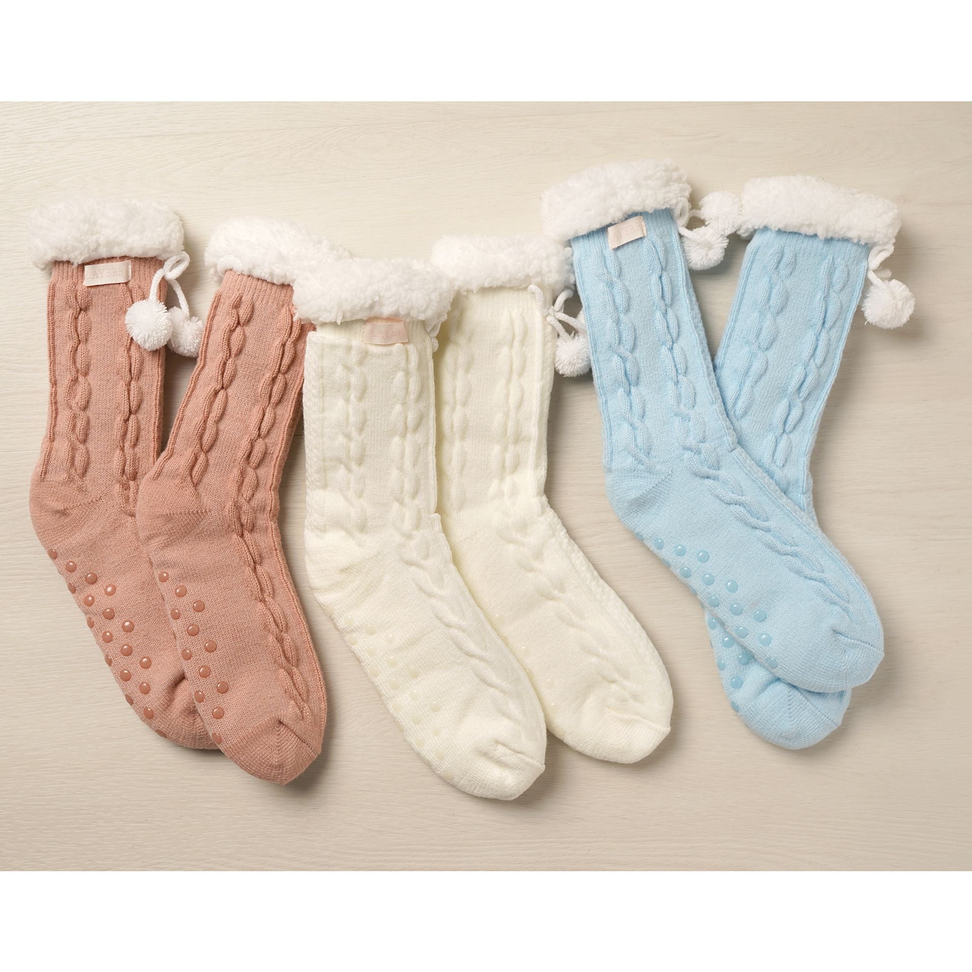 Sophia Layers Cosy Socks Size 4-7 - Pink