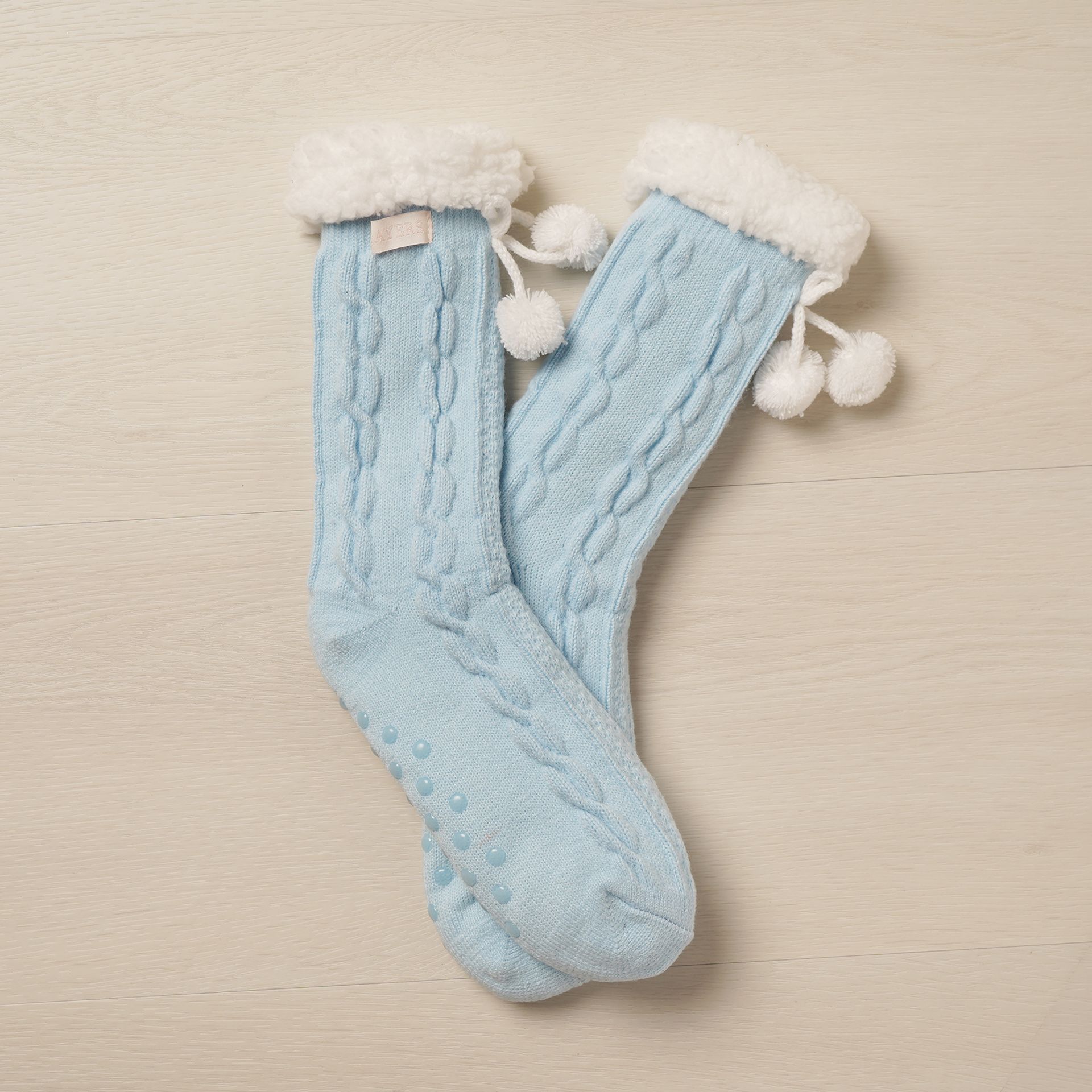 Sophia Layers Cosy Socks Size 4-7 - Light Blue