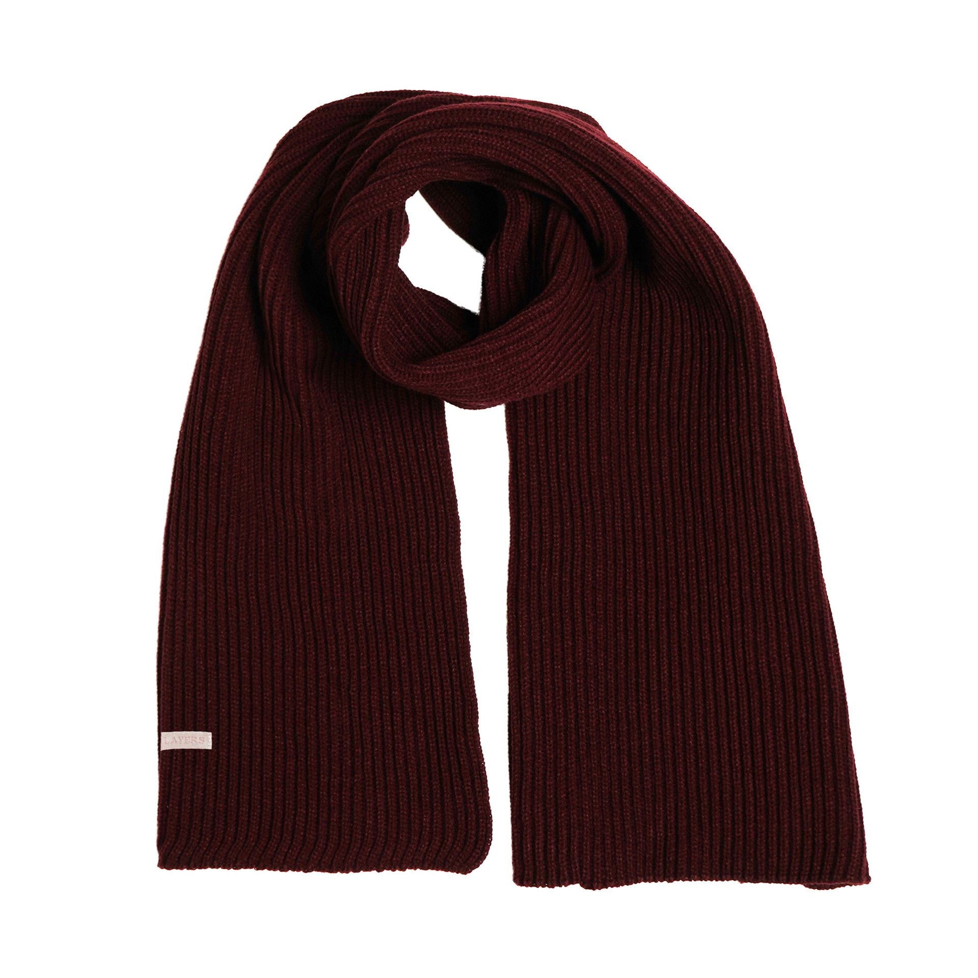 Sophia Layers Cosy Knit Hat Glove & Scarf Gift Set - Burgundy