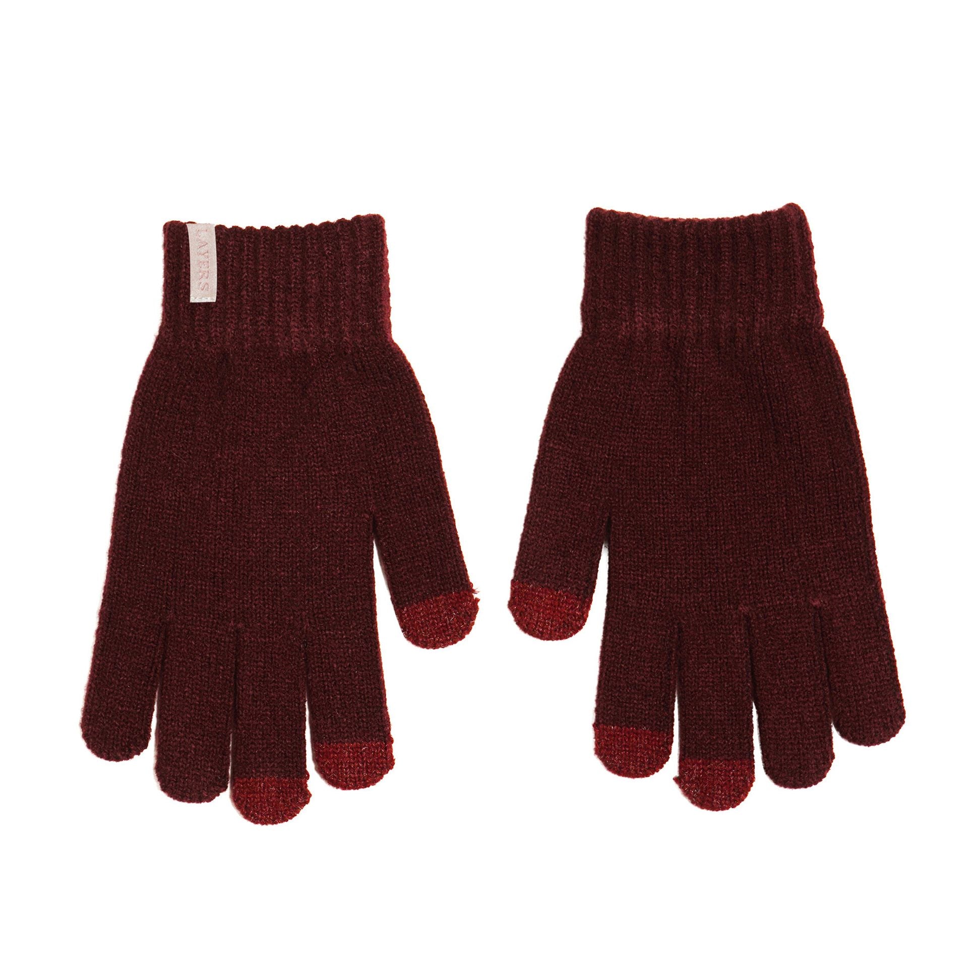Sophia Layers Cosy Knit Hat Glove & Scarf Gift Set - Burgundy