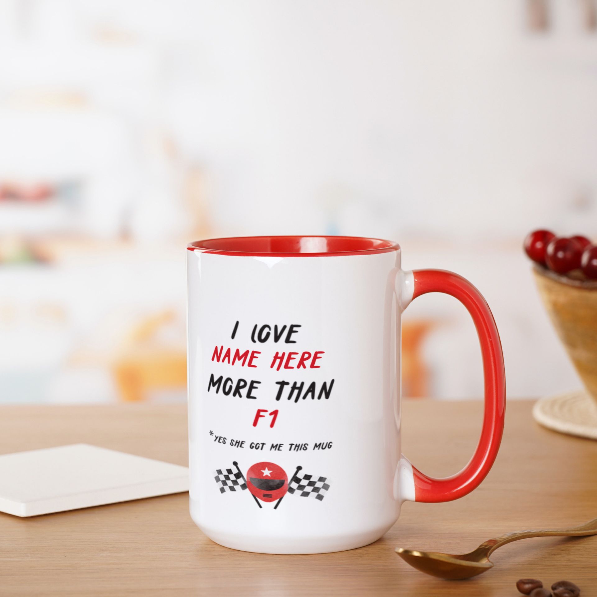 Personalised I Love F1 Mug
