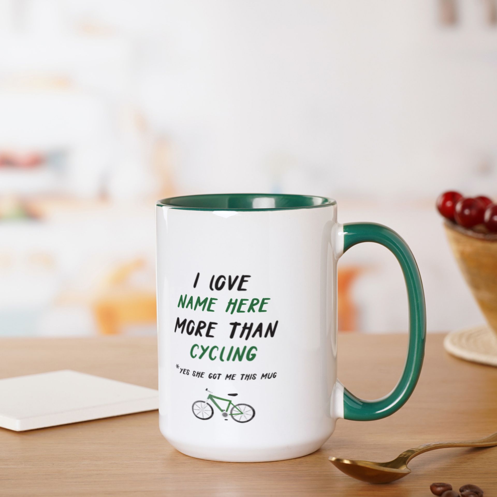 Personalised I Love Cycling Mug