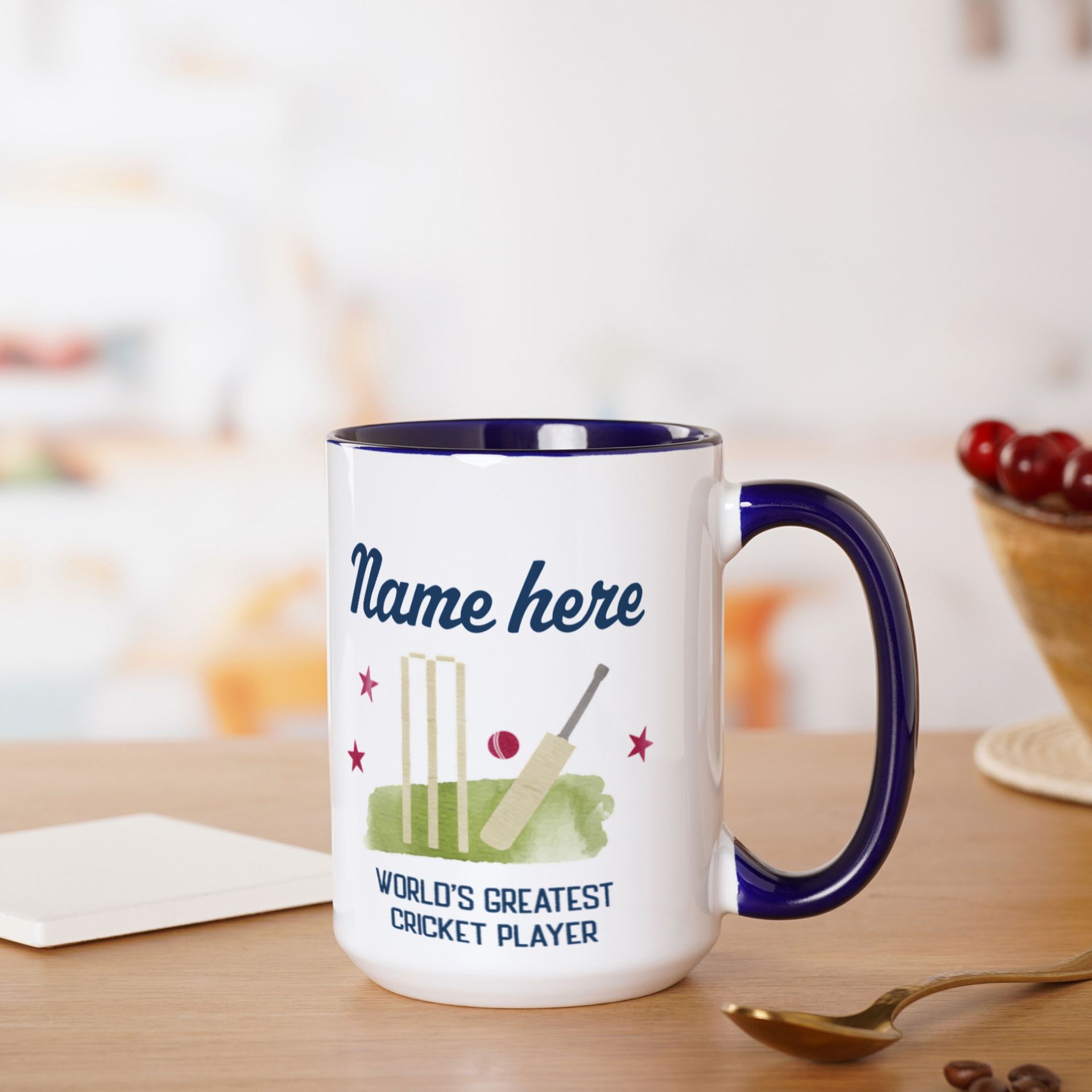 Personalised World's Greatest Cricket Player Mug