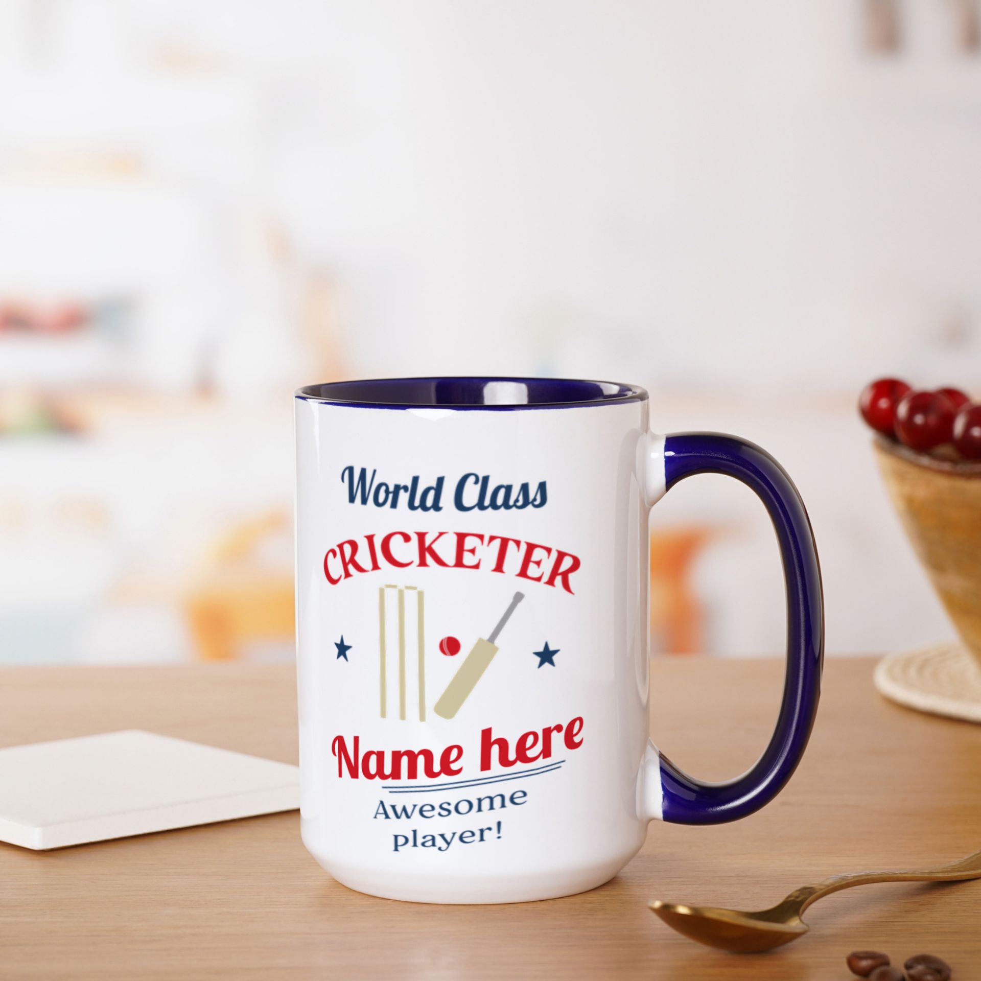 Personalised World Class Cricketer Mug