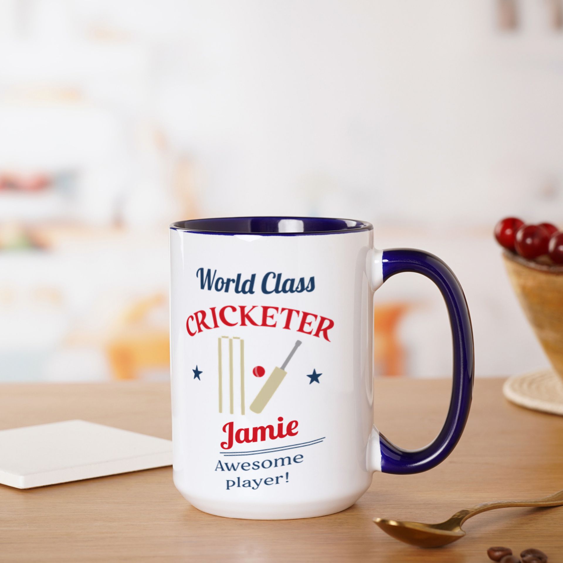 Personalised World Class Cricketer Mug