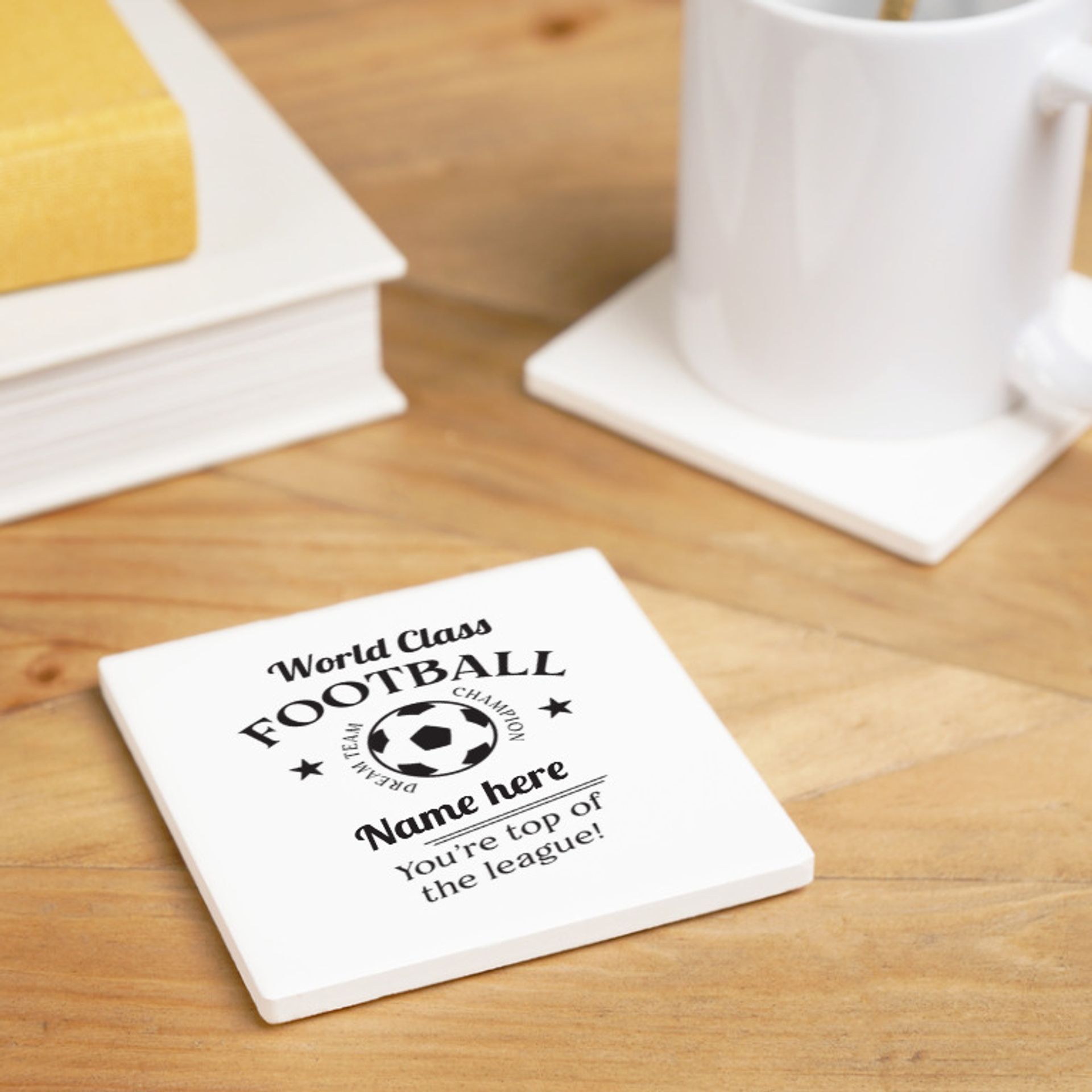 Personalised World Class Footballer Coaster