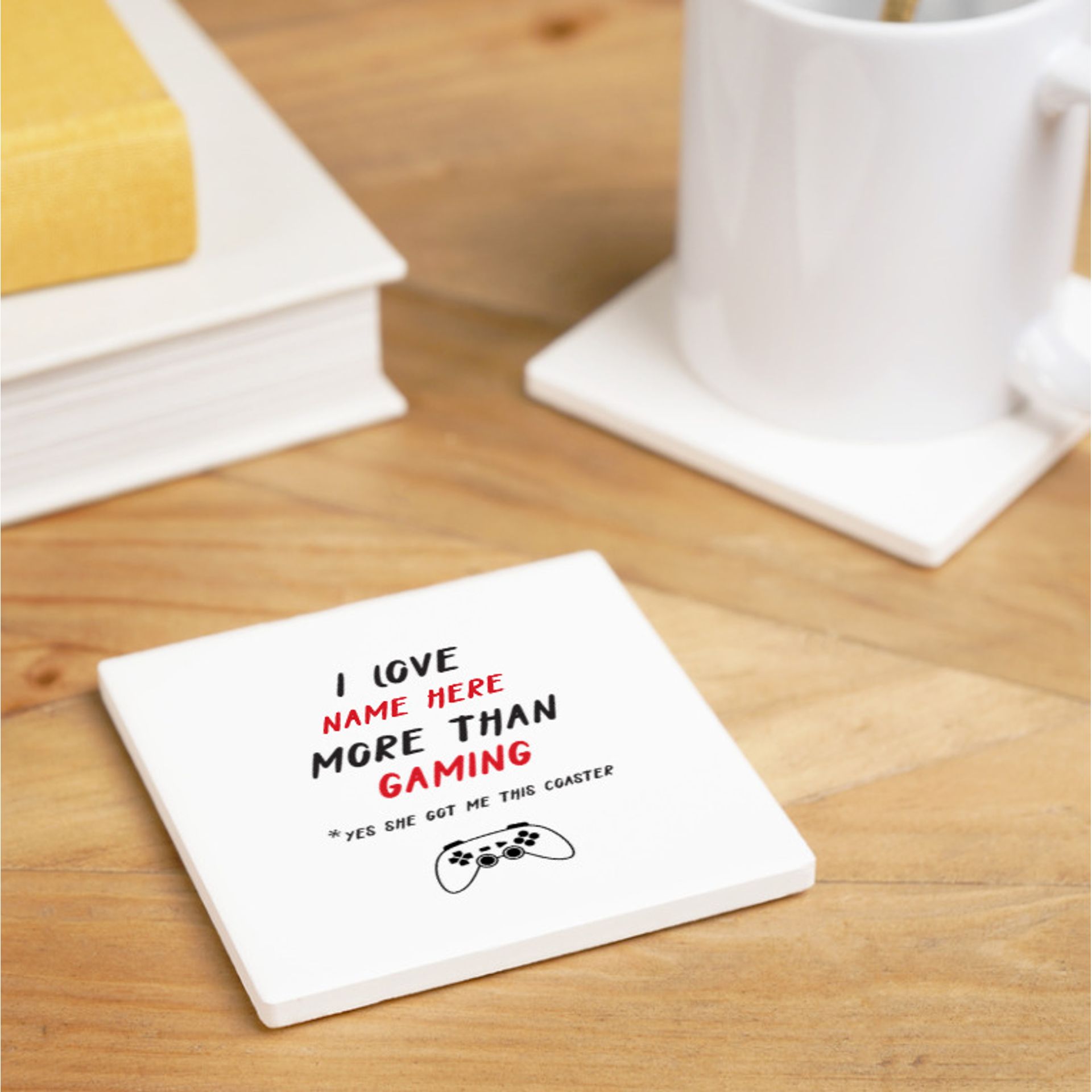 Personalised I Love Gaming Coaster